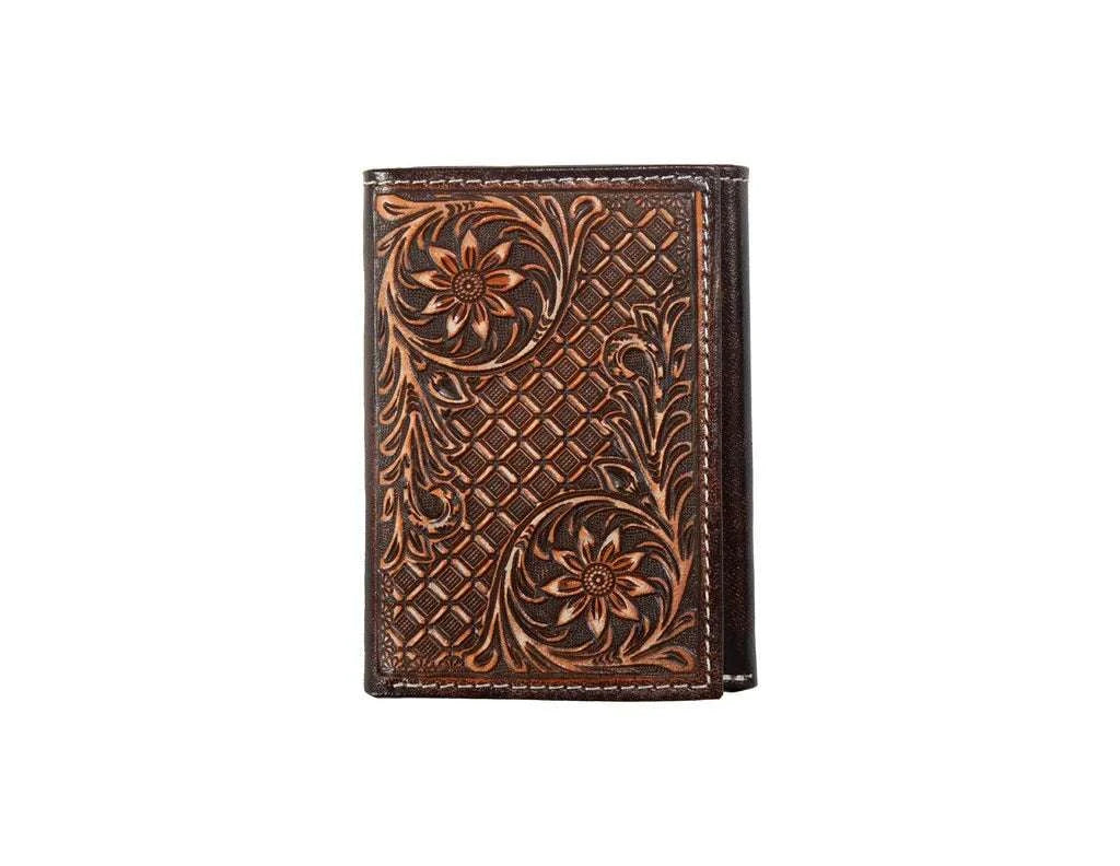 NOCONA BROWN TRI-FOLD WALLET- N500048002 Laherradurawwnc.com