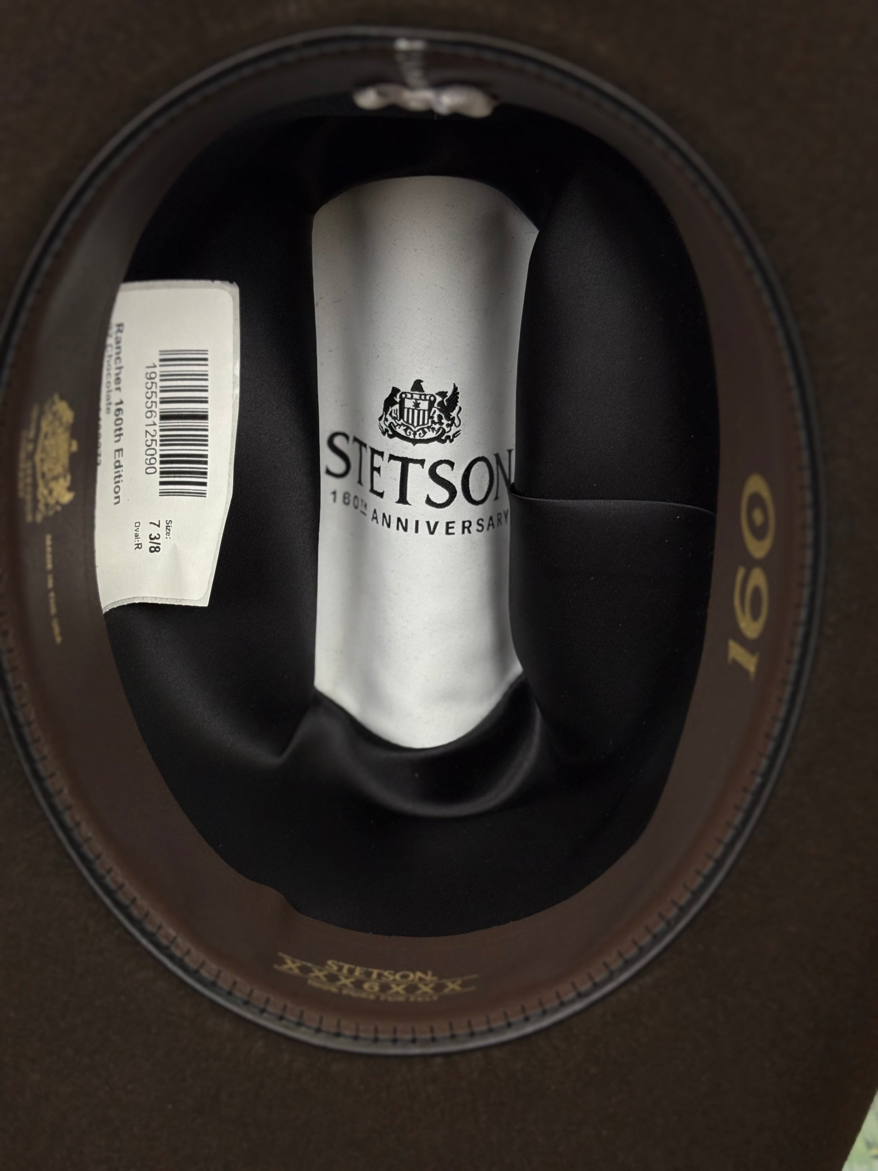 STETSON 6X CHOCOLATE COPA ALTA EDICION ESPECIAL 160TH ANNIVERSARIO