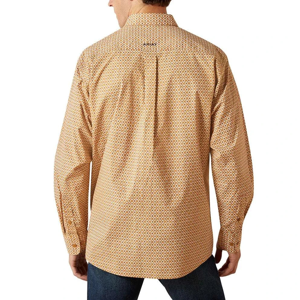 ARIAT MENS BURNIS TAN LONG SLEEVE CLASSIC FIT 10062211 Laherradurawwnc.com
