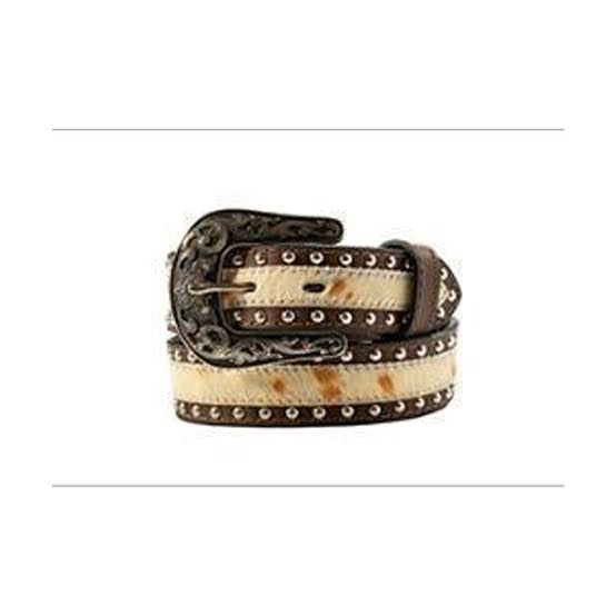 NOCONA BELT CALF HAIR CRYSTAL BROWN N4443502