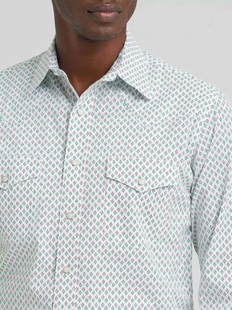 MEN WRANGLER 20X WHITE LONG SLEEVE - 112378711 Laherradurawwnc.com