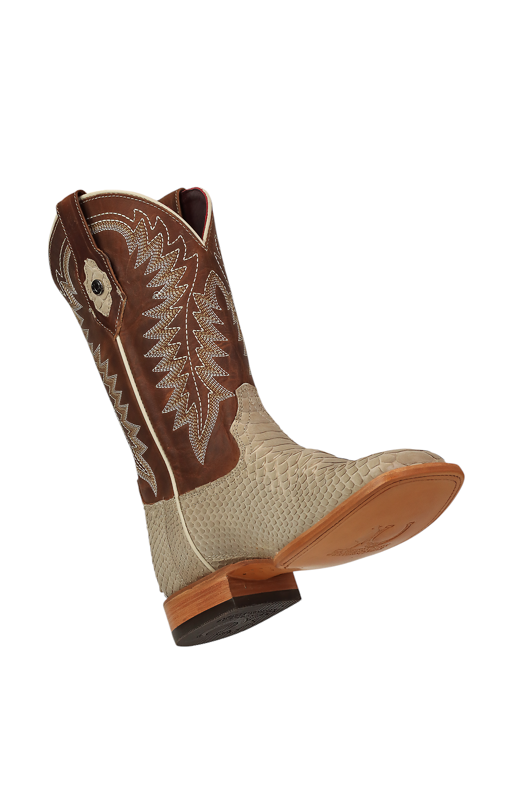 LA HERRADURA LH006 BOTAS PARA HOMBRE EXÓTICAS-RANCHERAS PYTHON CAPUCHINO PUNTA CUADRADA EE
