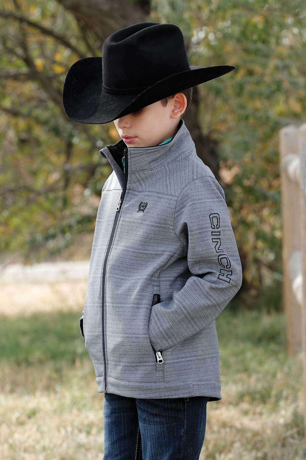 Cinch Boy's Match Dad Bonded Jacket - Grey MWJ5070001