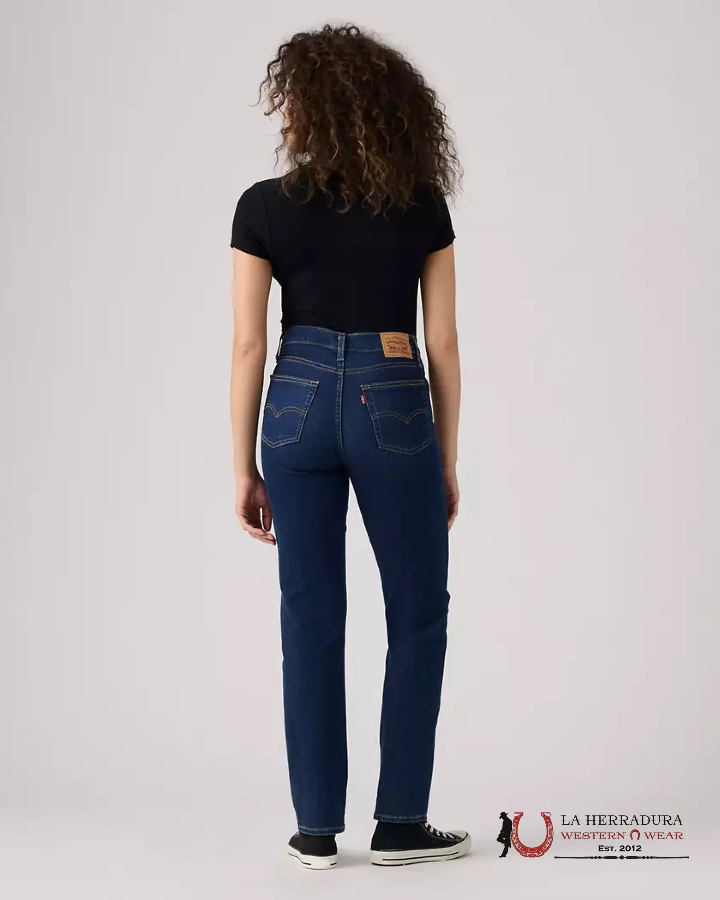724 High Rise Straight Women’s Jeans - Chelsea Carbon Glow - Dark Wash - 0011 LEVIS JEANS