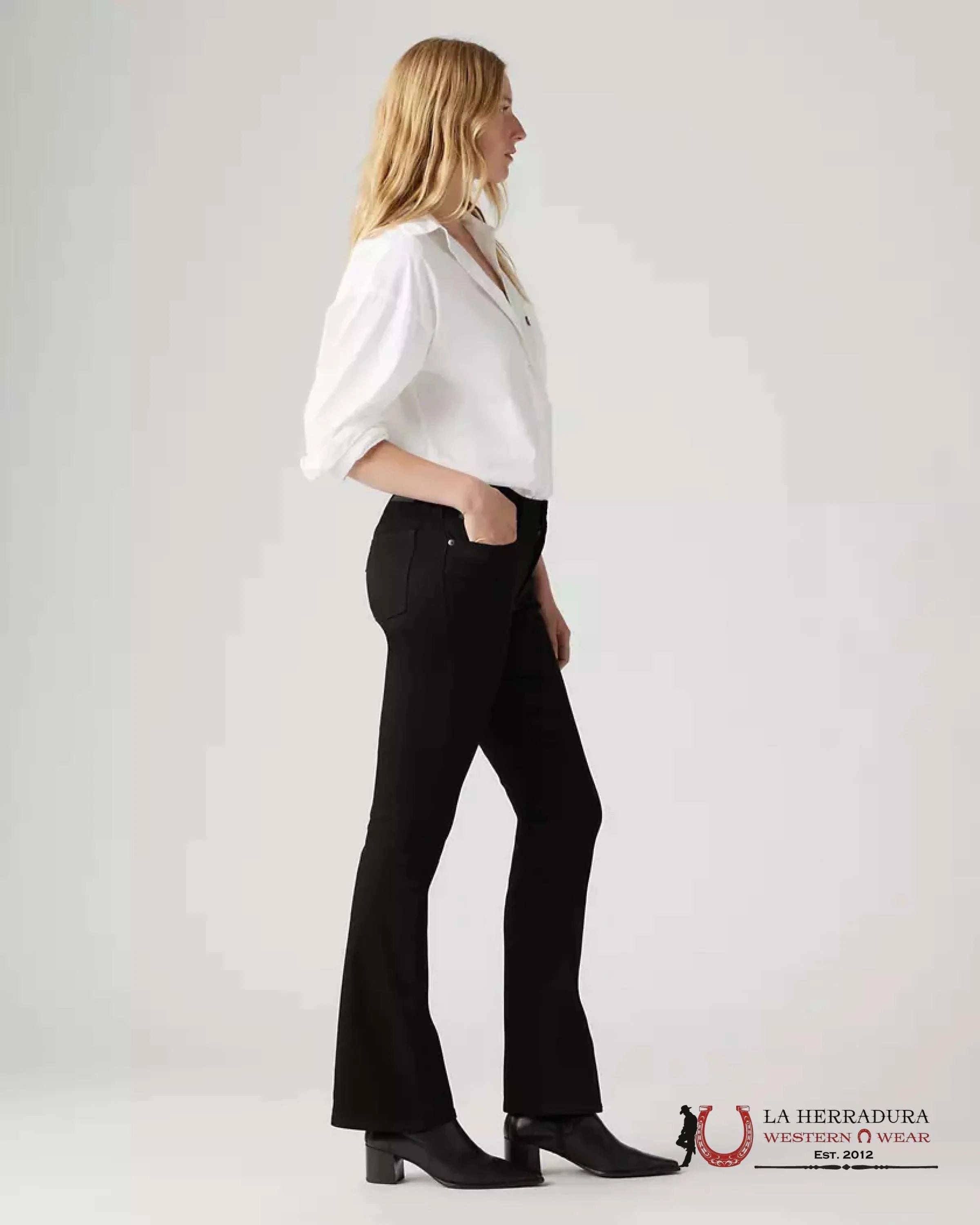 725 High Rise Bootcut Women’s Jeans - Soft Black - 0063 LEVIS JEANS