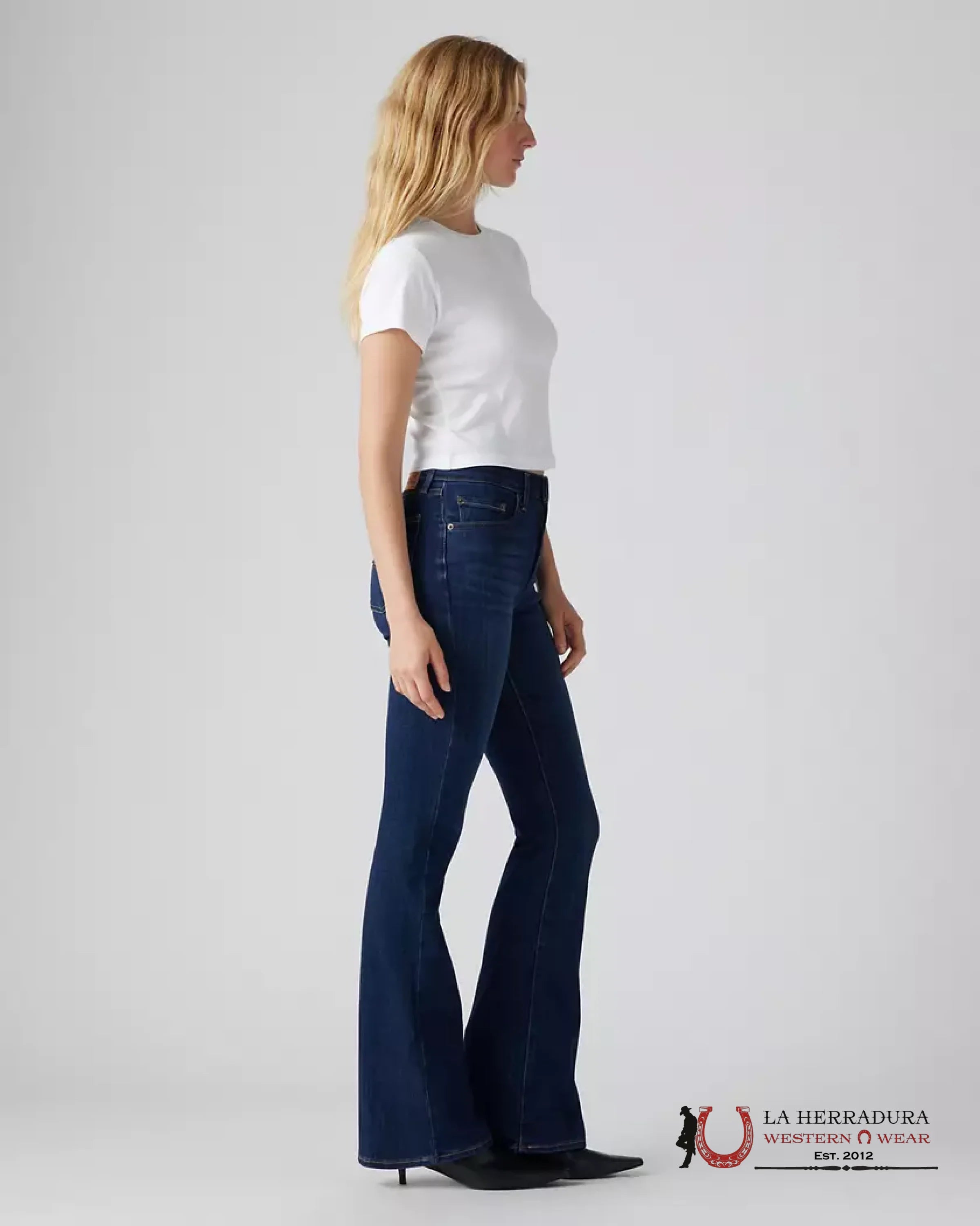 726 High Rise Flare Women’s Jeans - Health is Wealth - Dark Wash - 0005 LEVIS JEANS