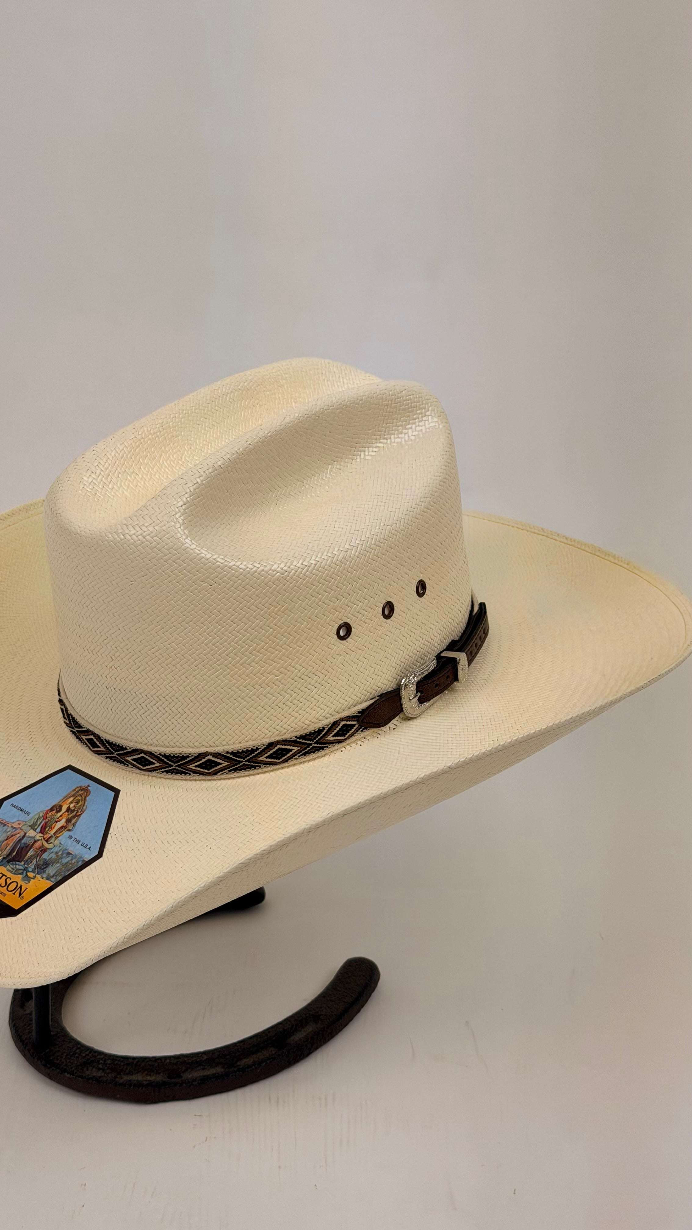 Cowboy hat with a band and patch