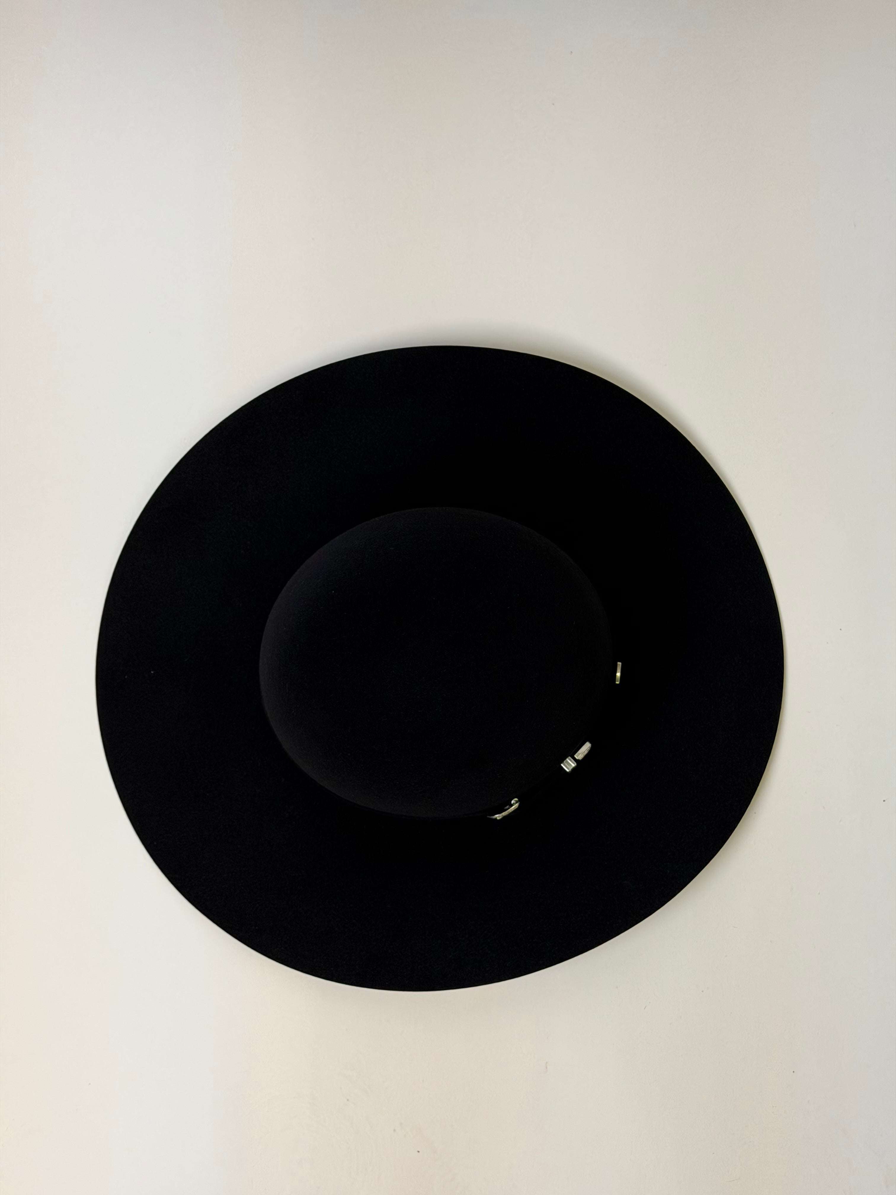 7X American Felt Hat Black Open Crown 06 Laherradurawwnc.com