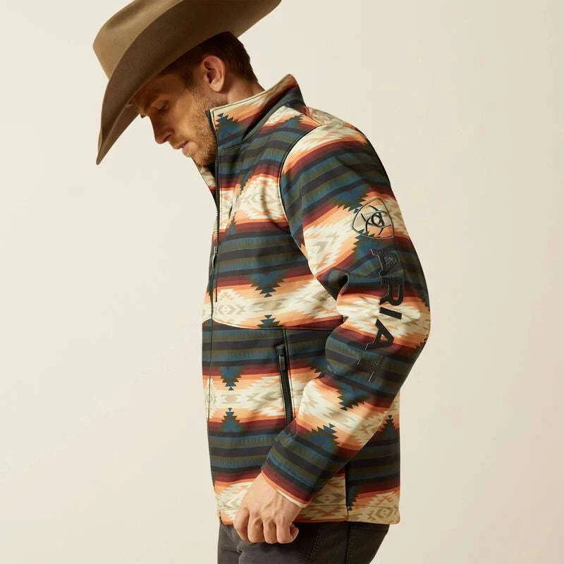 MEN'S ARIAT LOGO SOFTSHELL RED SOUTHWEST JACKET - 10062583 Laherradurawwnc.com