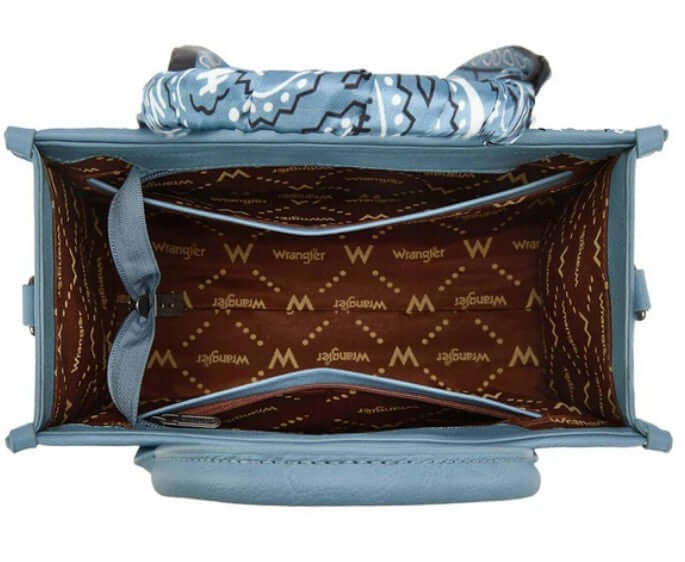 BOLSO TIPO TOTE CRUZADO CON ESTAMPADO PAISLEY PARA MUJER WRANGLER - JEAN PAISLEY WG331-8120SJN