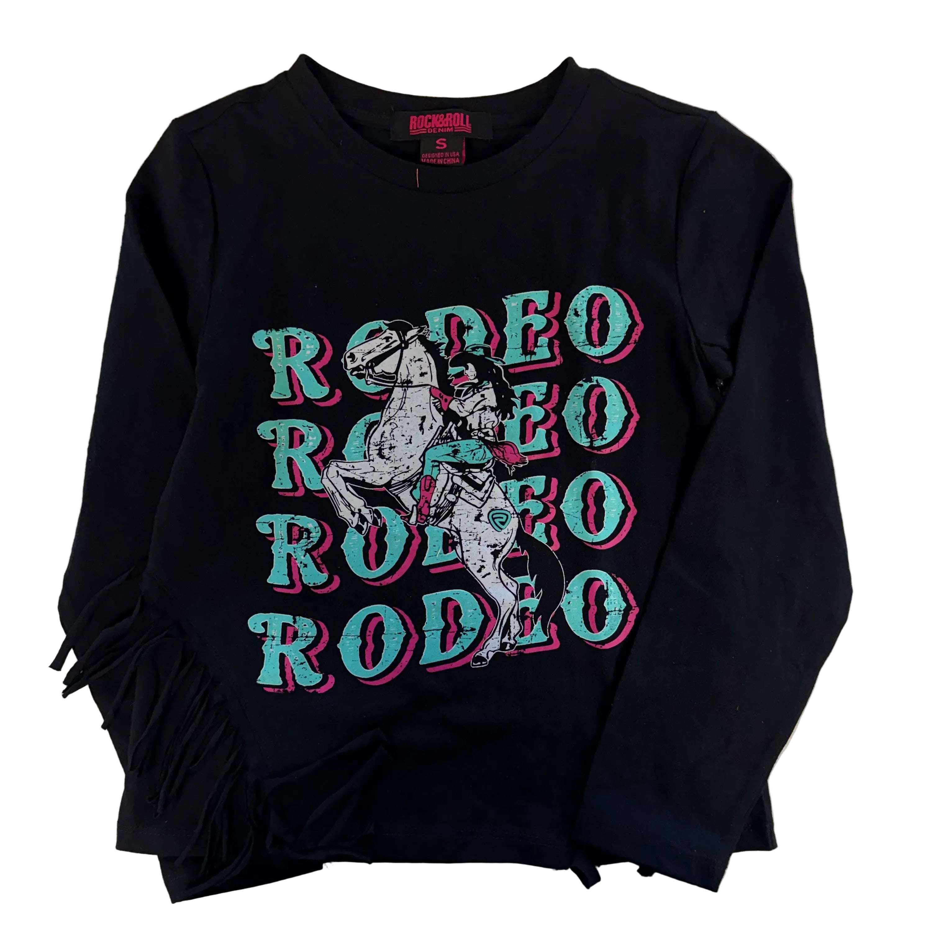 ROCK&ROLL GIRL T-SHIRT BLACK BG22T04984 Laherradurawwnc.com
