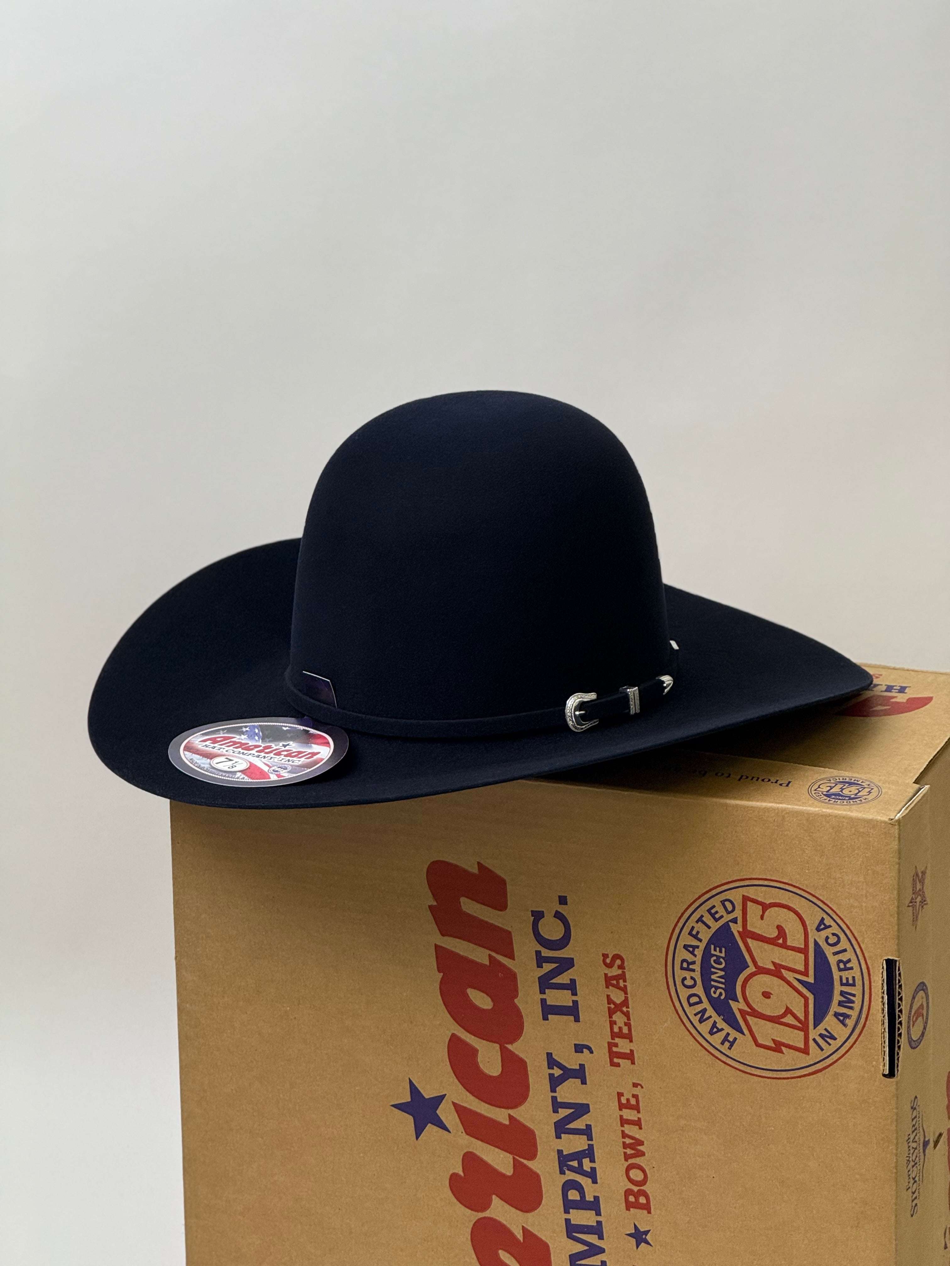 7X American Felt Hat Midnight Blue Open Crown Laherradurawwnc.com
