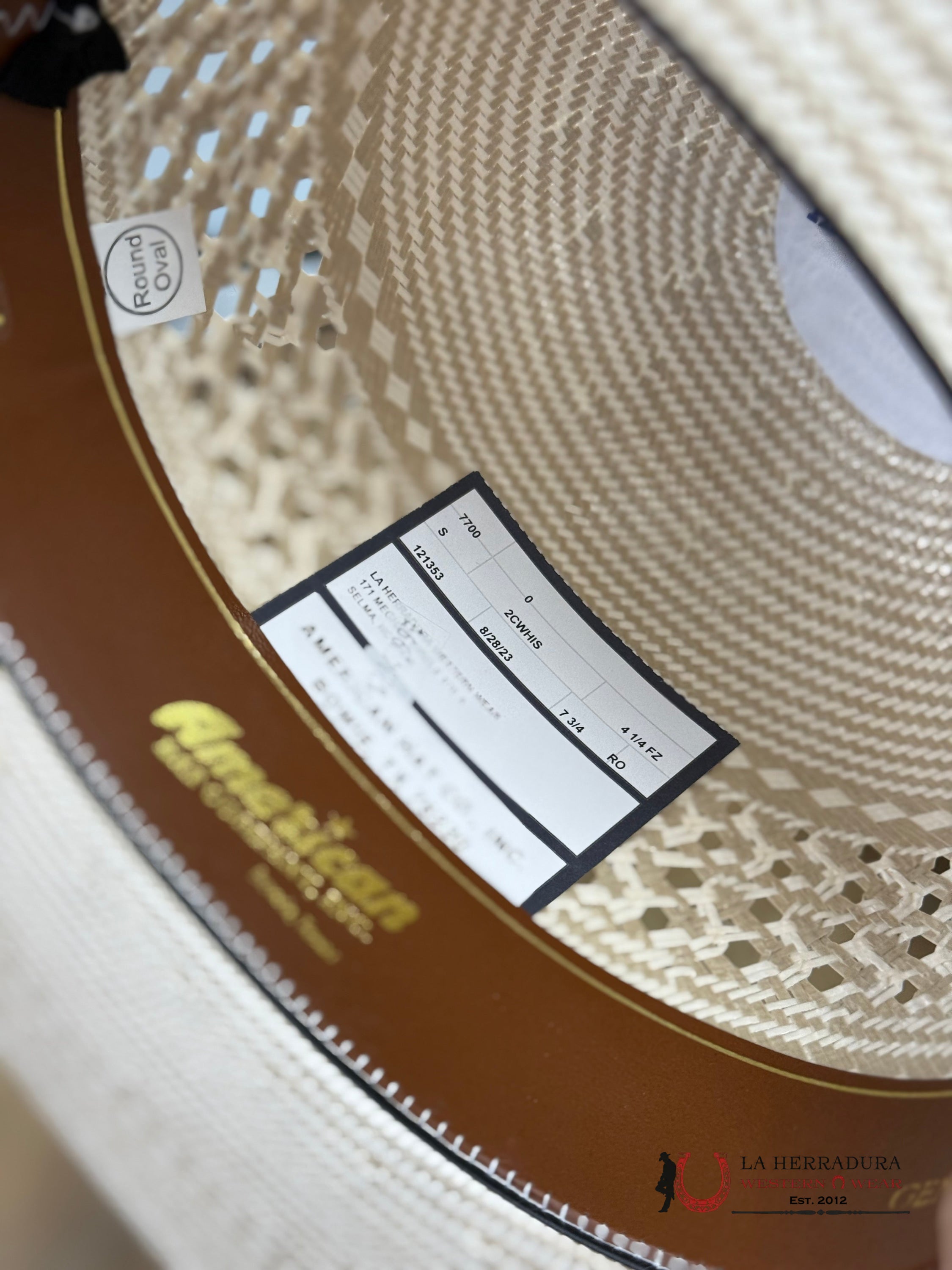 AMERICAN HAT OPEN CROWN STRAW HAT STYLE 7700 TEJANA