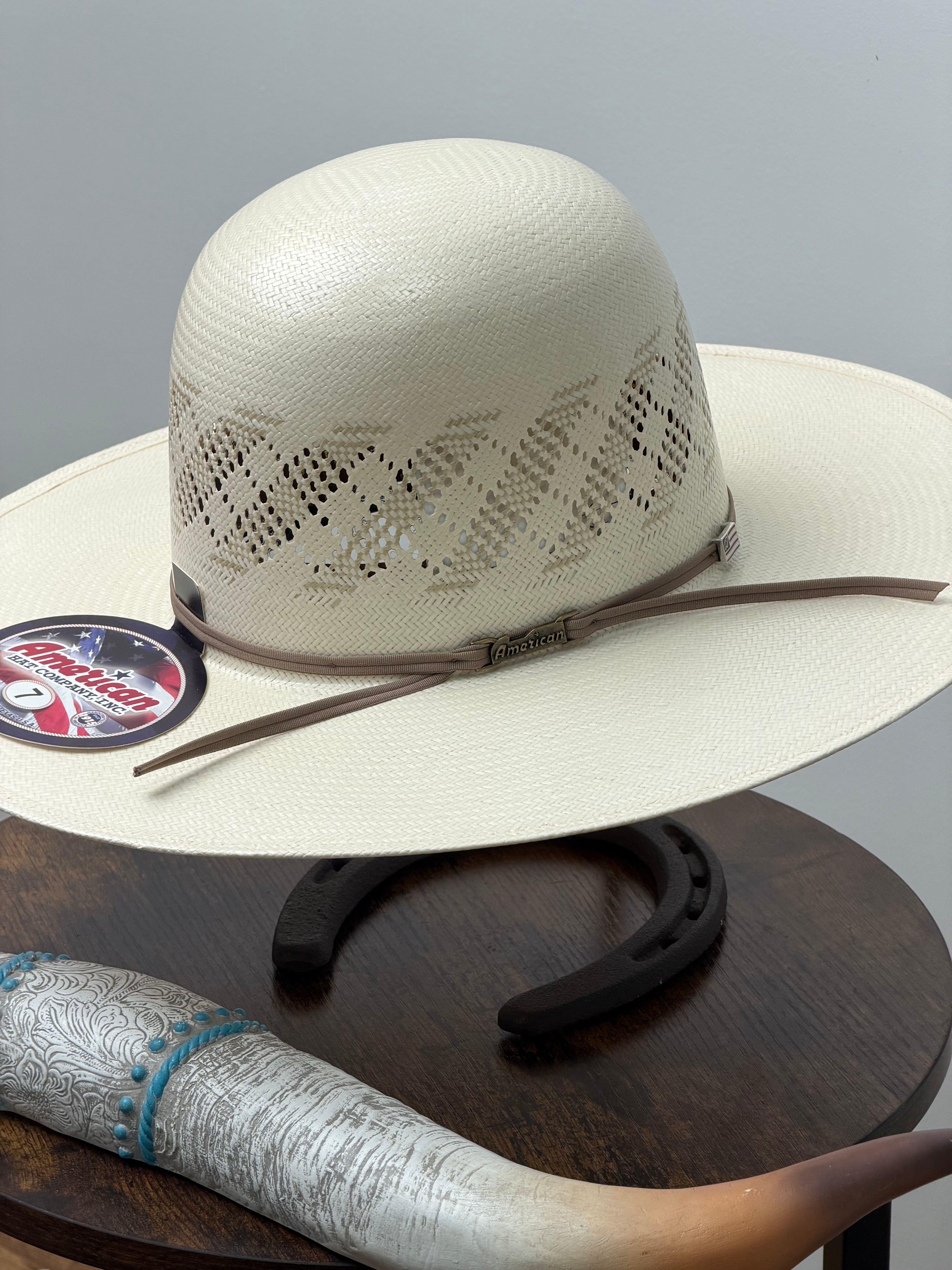 6300 AMERICAN HAT OPEN CROWN STRAW HAT STYLE