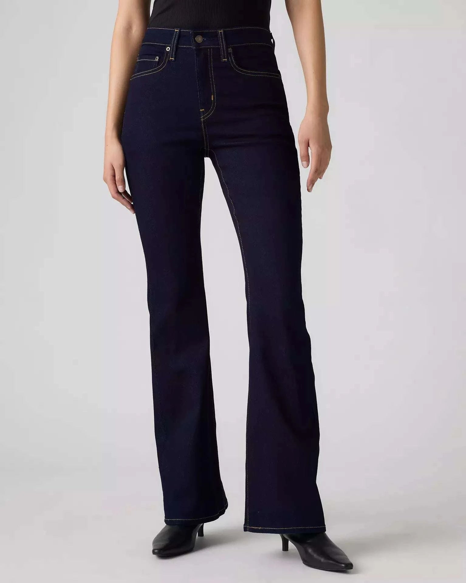 726 High Rise Flare Women's Jeans - Soft Dark Wash - A34100123 Laherradurawwnc.com