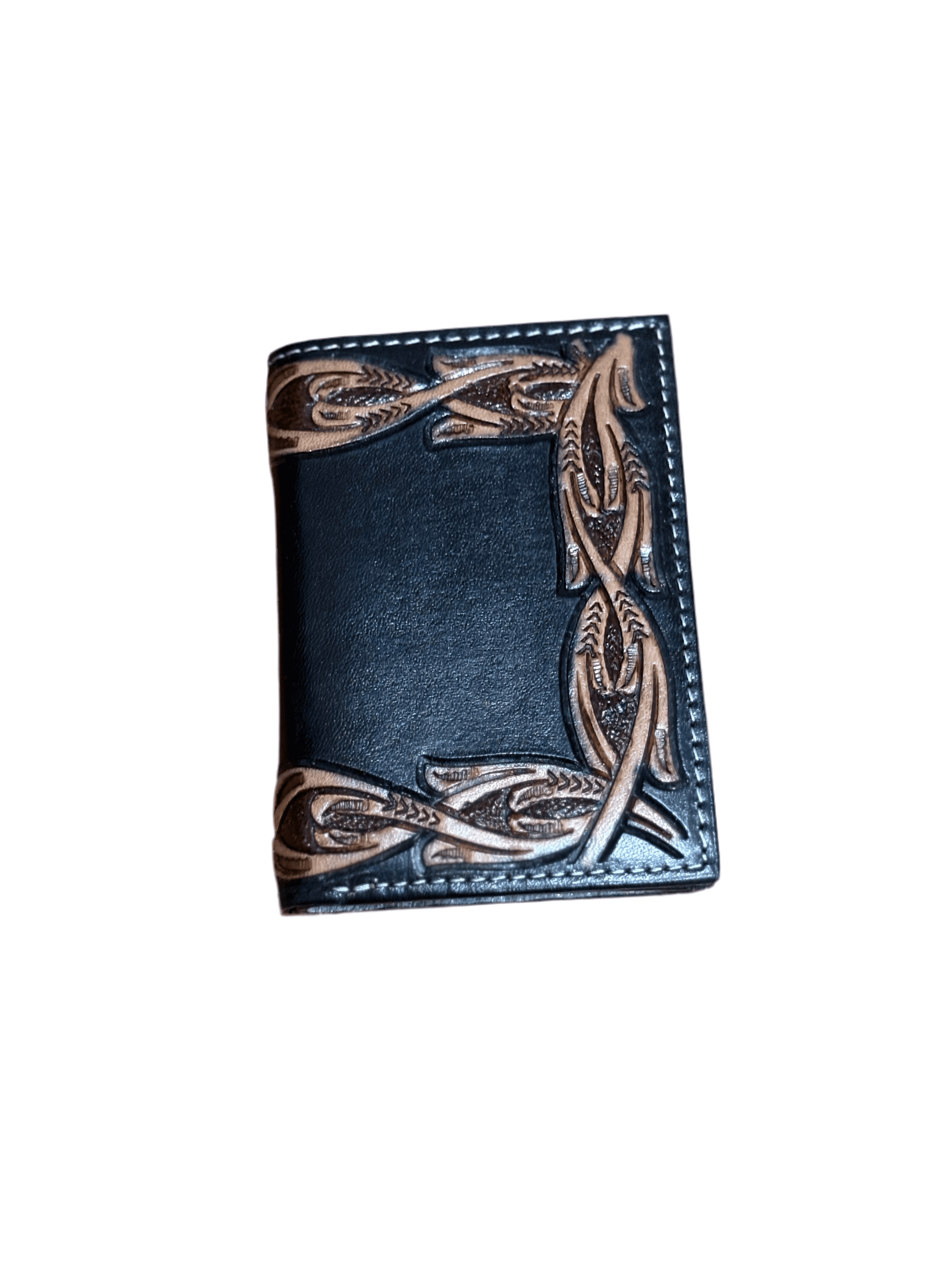 NOCONA BLACK TOOLED TRIFOLD WALLET -N500049501 Laherradurawwnc.com