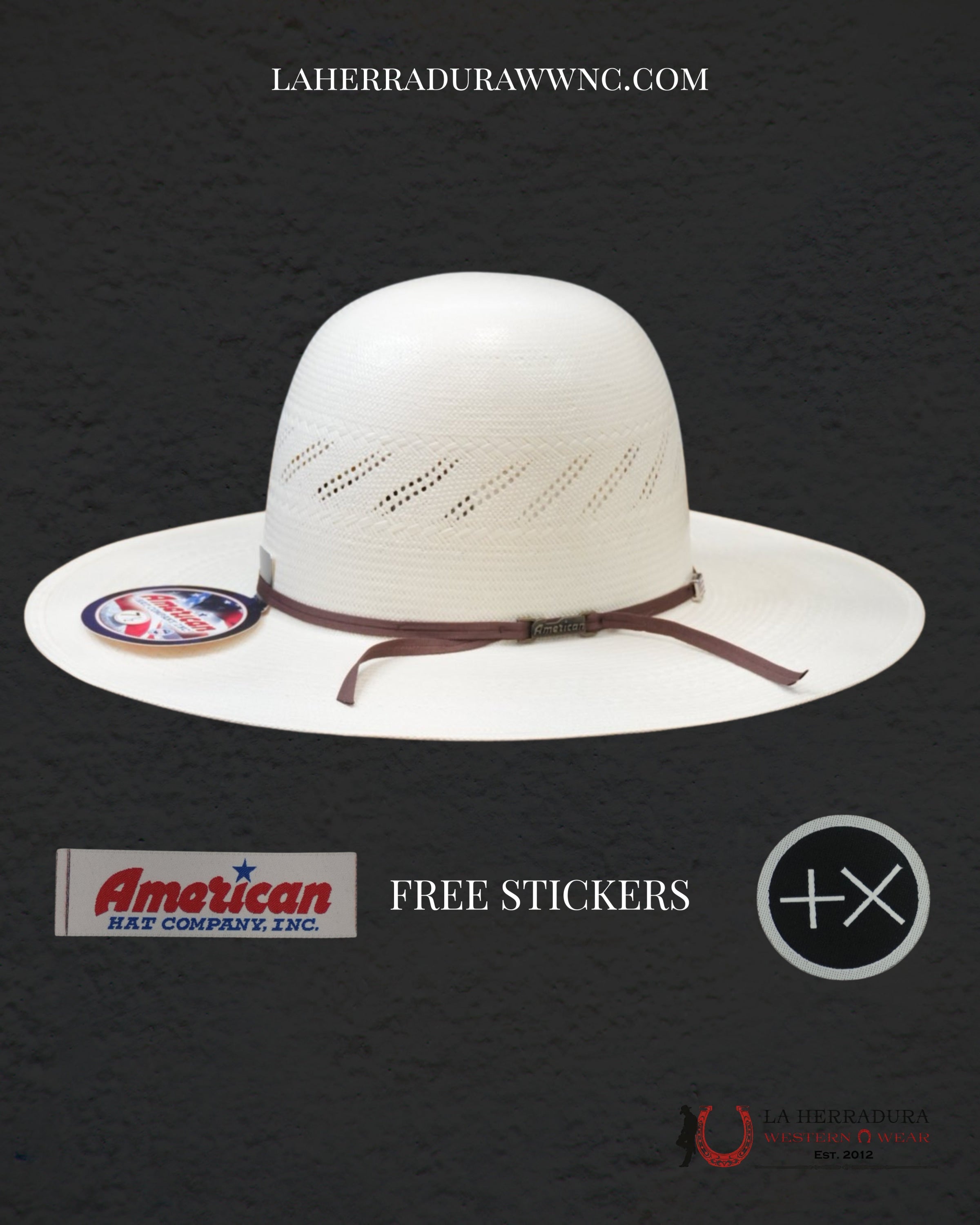 AMERICAN HAT OPEN CROWN STRAW HAT STYLE 7900 TEJANA