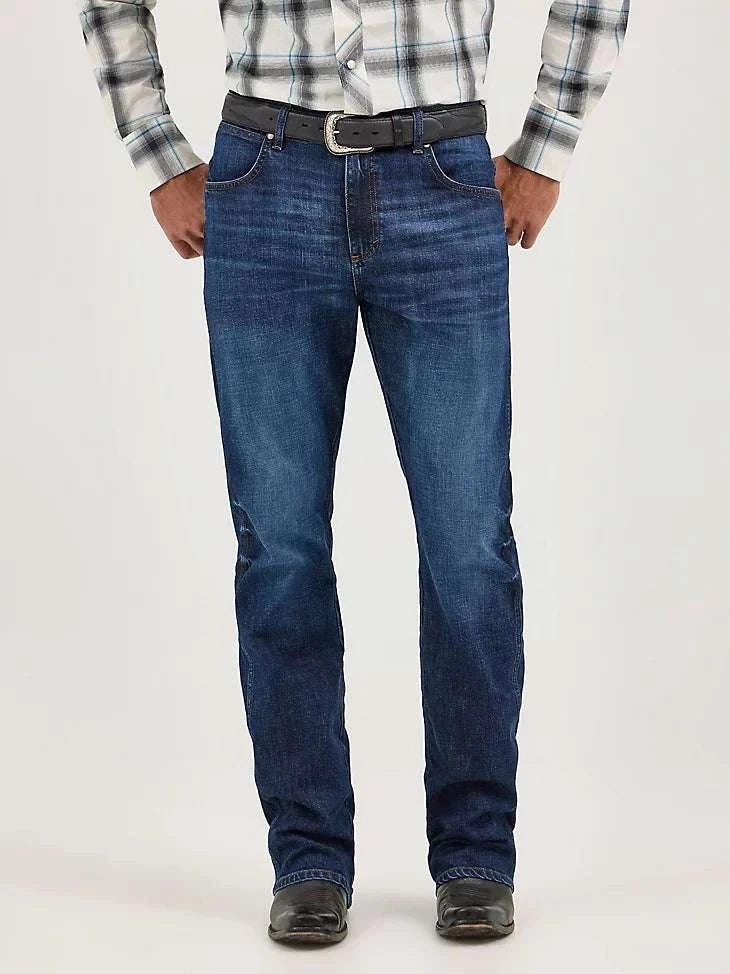 WRANGLER MEN'S JEANS RETRO RELAXED BOOT BLUE 112370633 WRT20 Laherradurawwnc.com