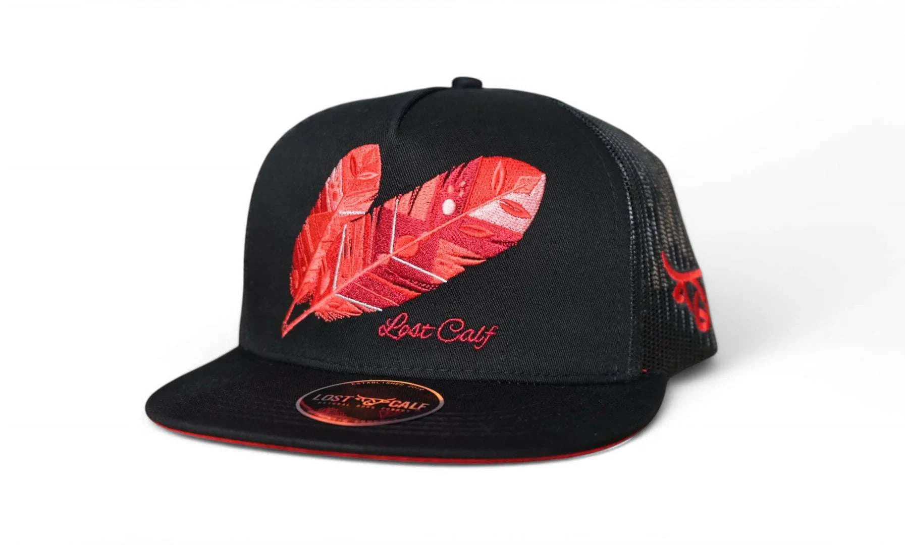LOST CALF BLACK Style 5.8 RED LEAF Laherradurawwnc.com