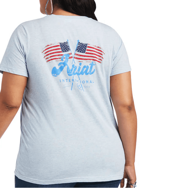 ARIAT FLAG WAVER SS TEE -10040578 Laherradurawwnc.com
