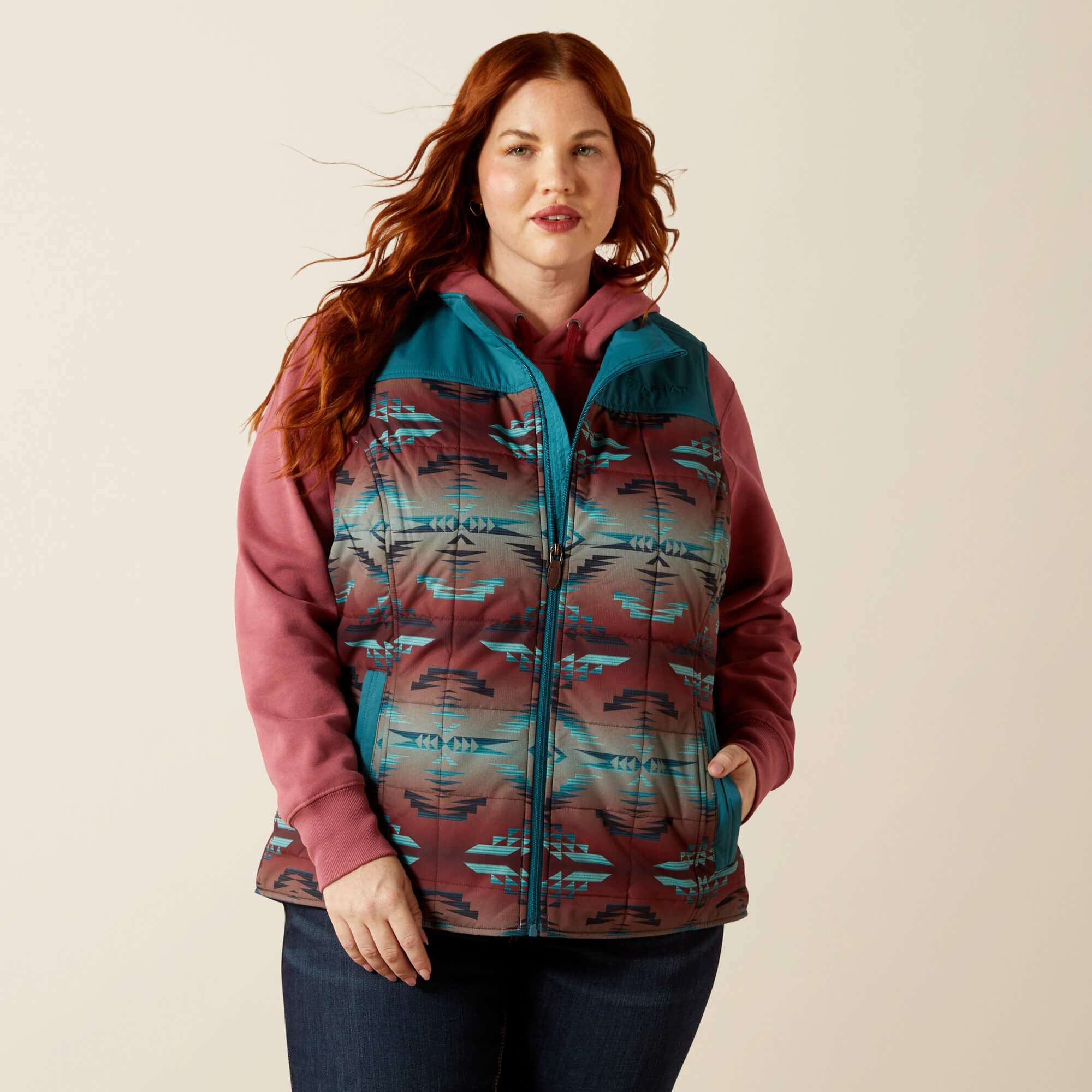 ARIAT WOMENS CRIUS INS VEST DRAGONFLY INEZ BLANKET PRINT 10062552 Laherradurawwnc.com