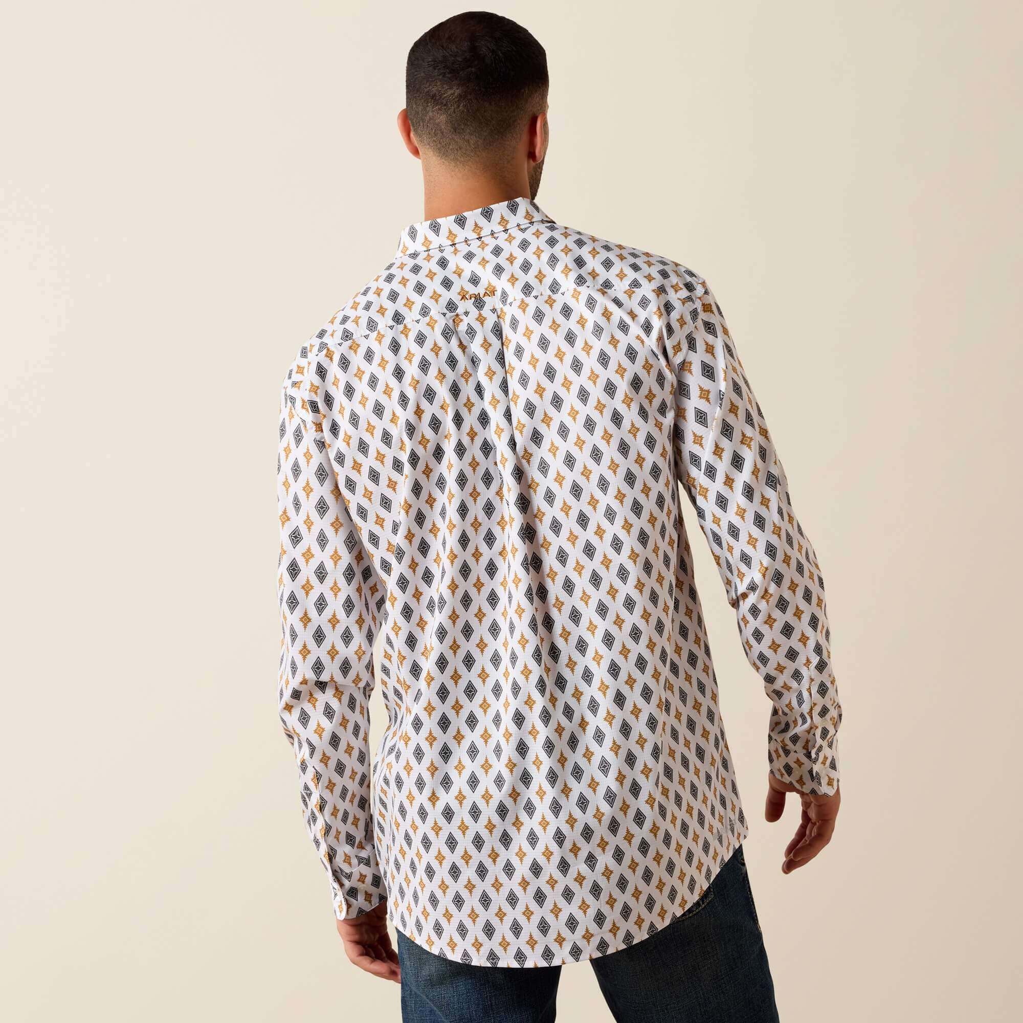 ARIAT MENS 360 AIRFLOW SHIRT WHITE 10071664 Laherradurawwnc.com