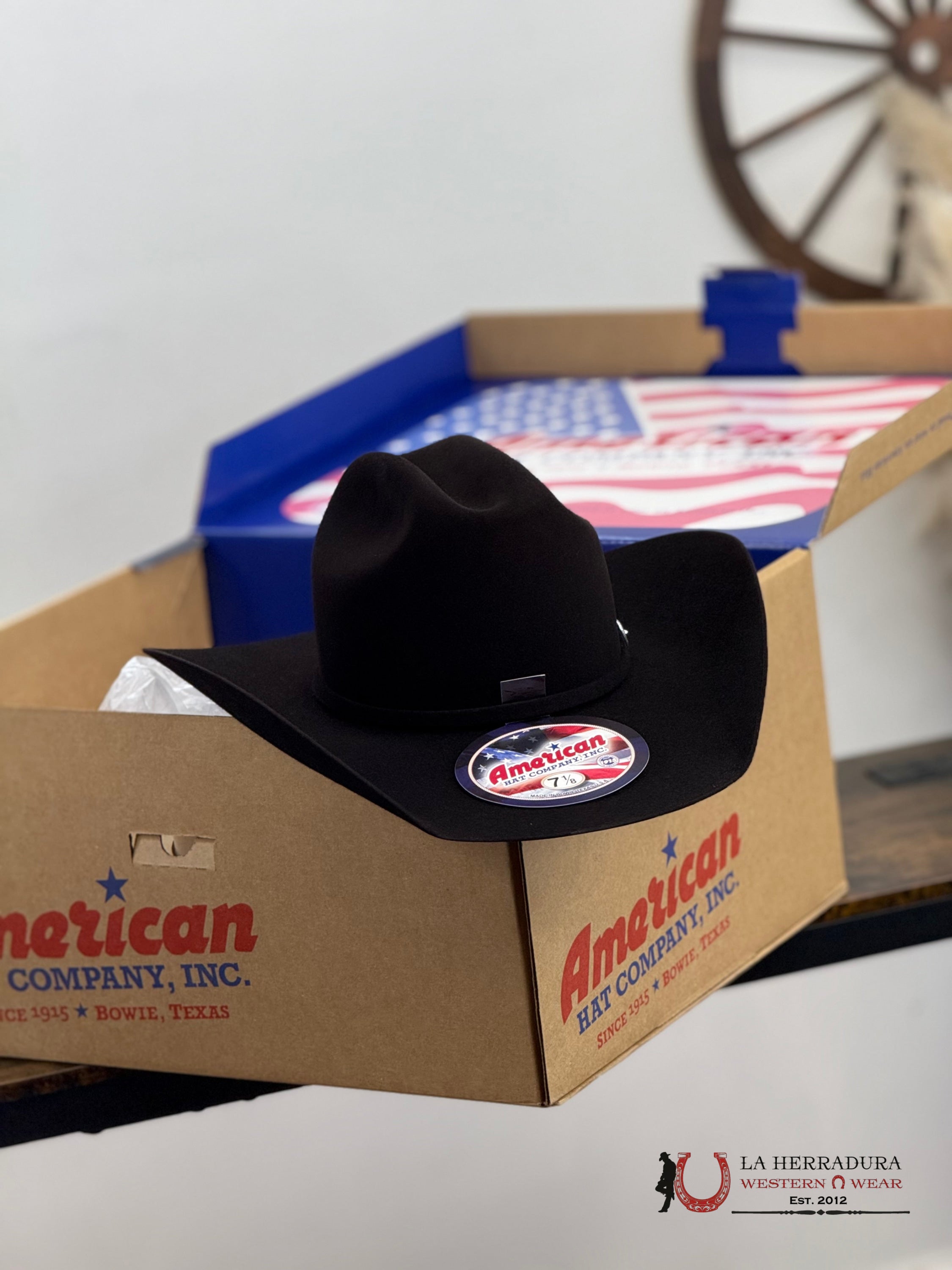 7X American Felt Hat Black Cherry Tejana