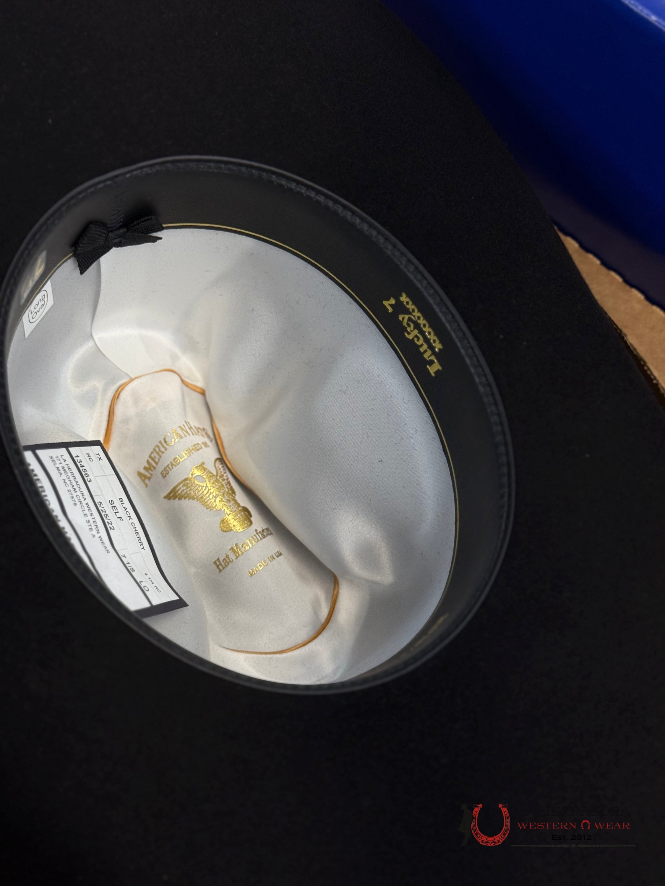 7X American Felt Hat Black Cherry Tejana