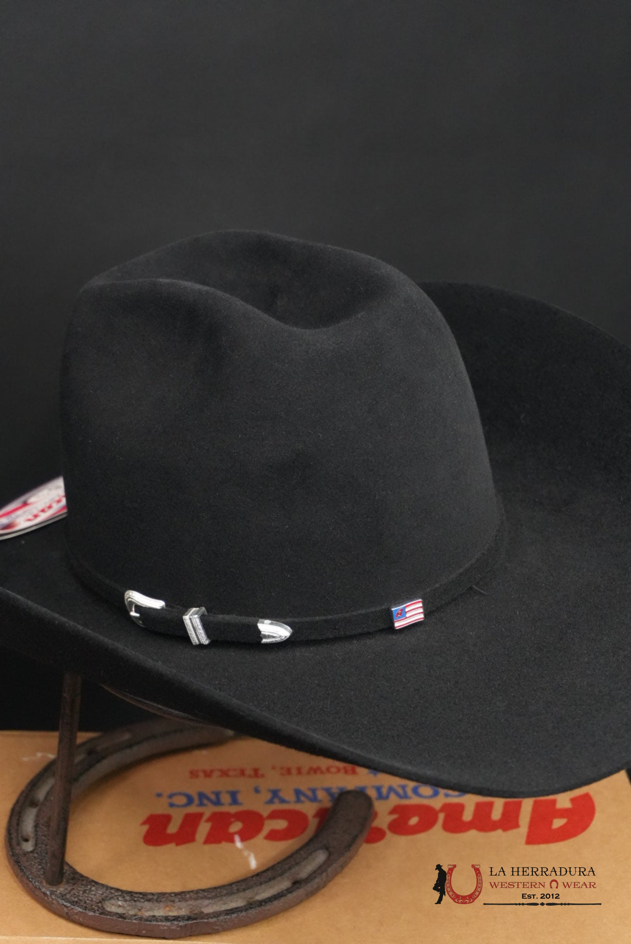 7X American Felt Hat Black TEJANA