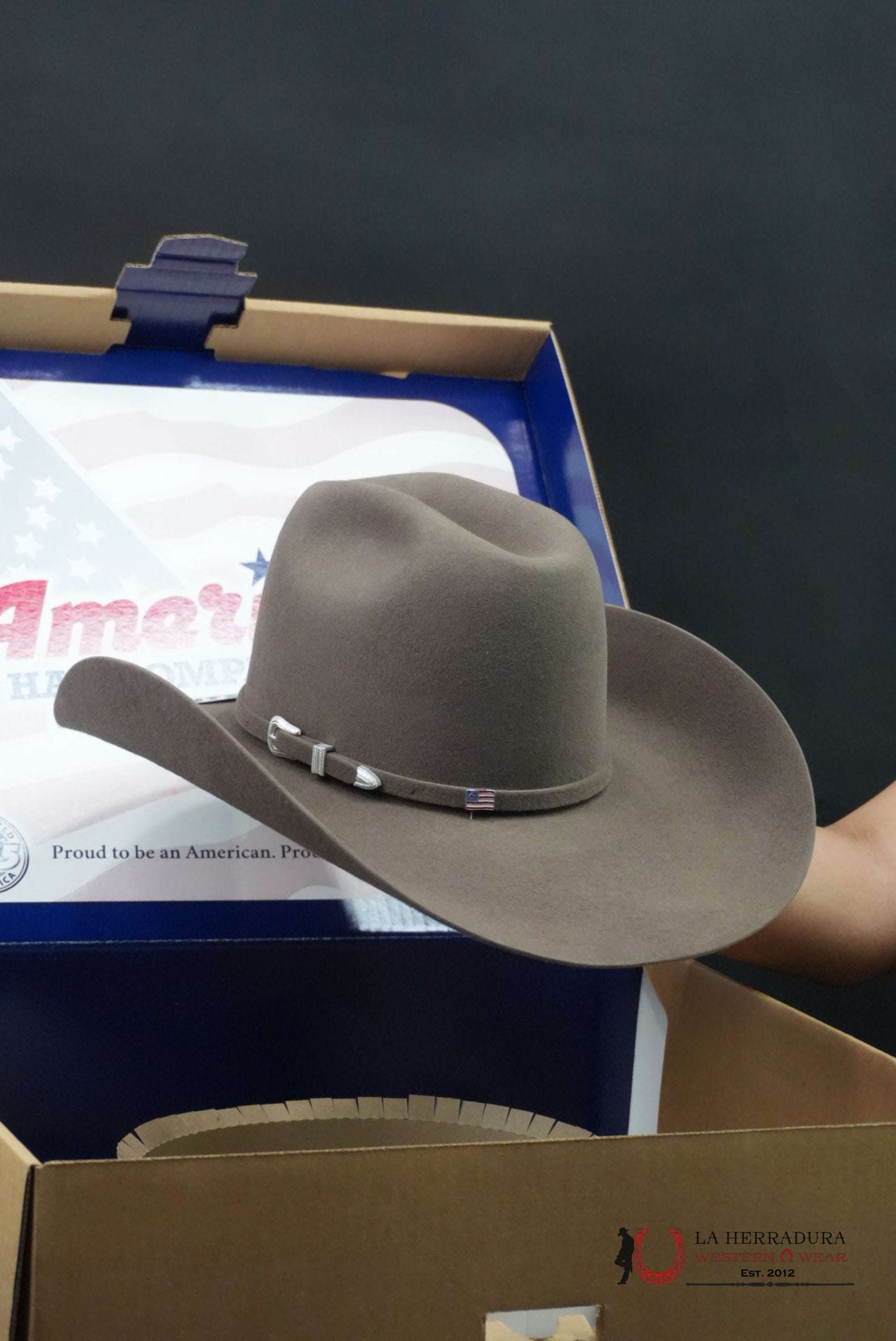 7x American Hat Pecan Rabbit Heair TEJANA