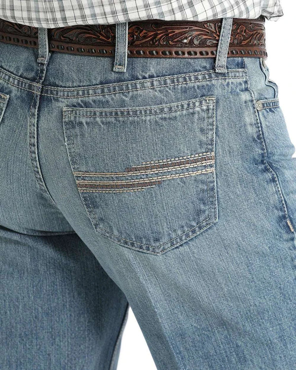 CINCH JEAN ETIQUETA BLANCA PIEDRA CLARA ÍNDIGO TIRO MEDIO RELAXED PIERNA RECTA - MB92834064