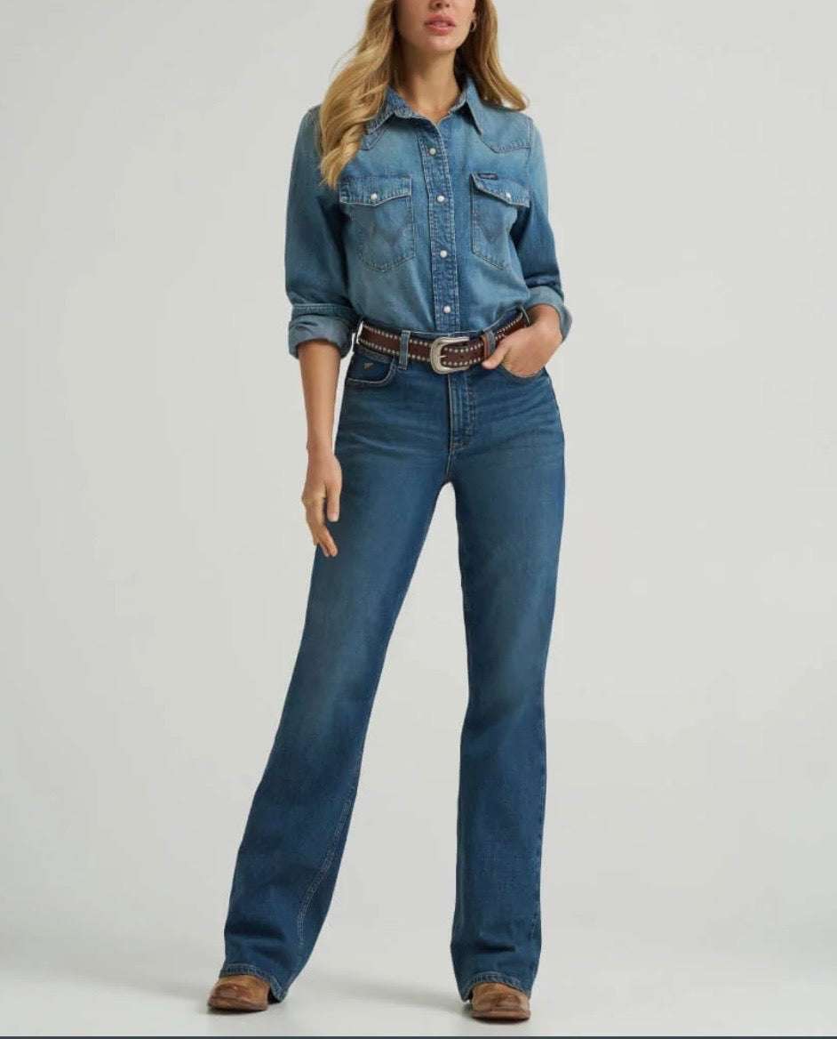 WRANGLER WOMENS SKYLAR HIGH RISE RELAXED JEANS - 112367599 Laherradurawwnc.com