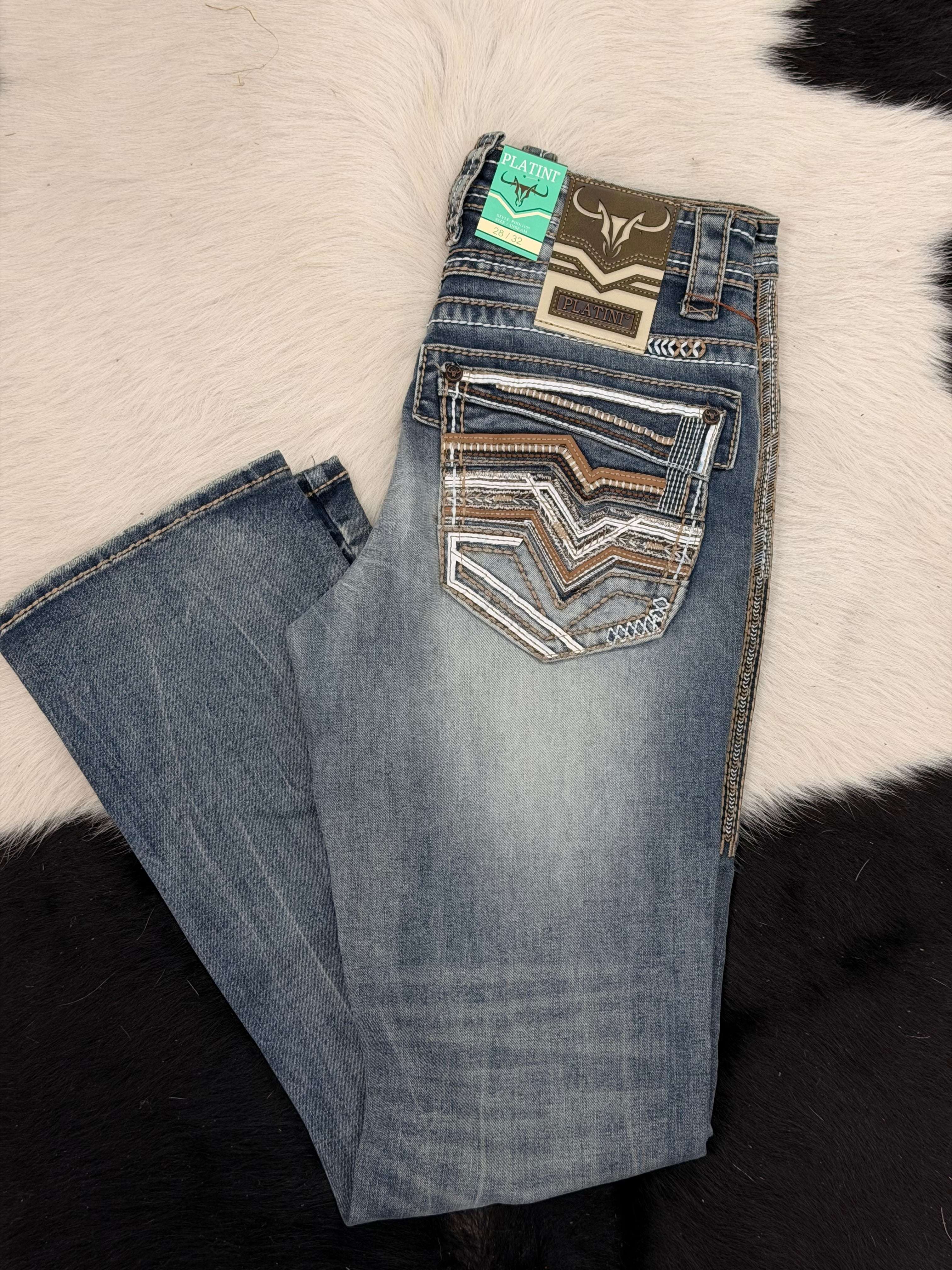 PLATINI MENS BOOT-CUT JEANS PHD11105 Laherradurawwnc.com