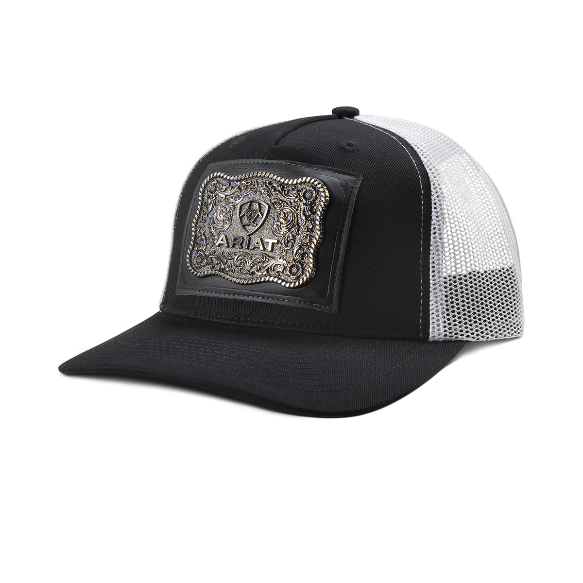 ARIAT BUCKLE PATCH BLACK/WHITE HAT -A300096901