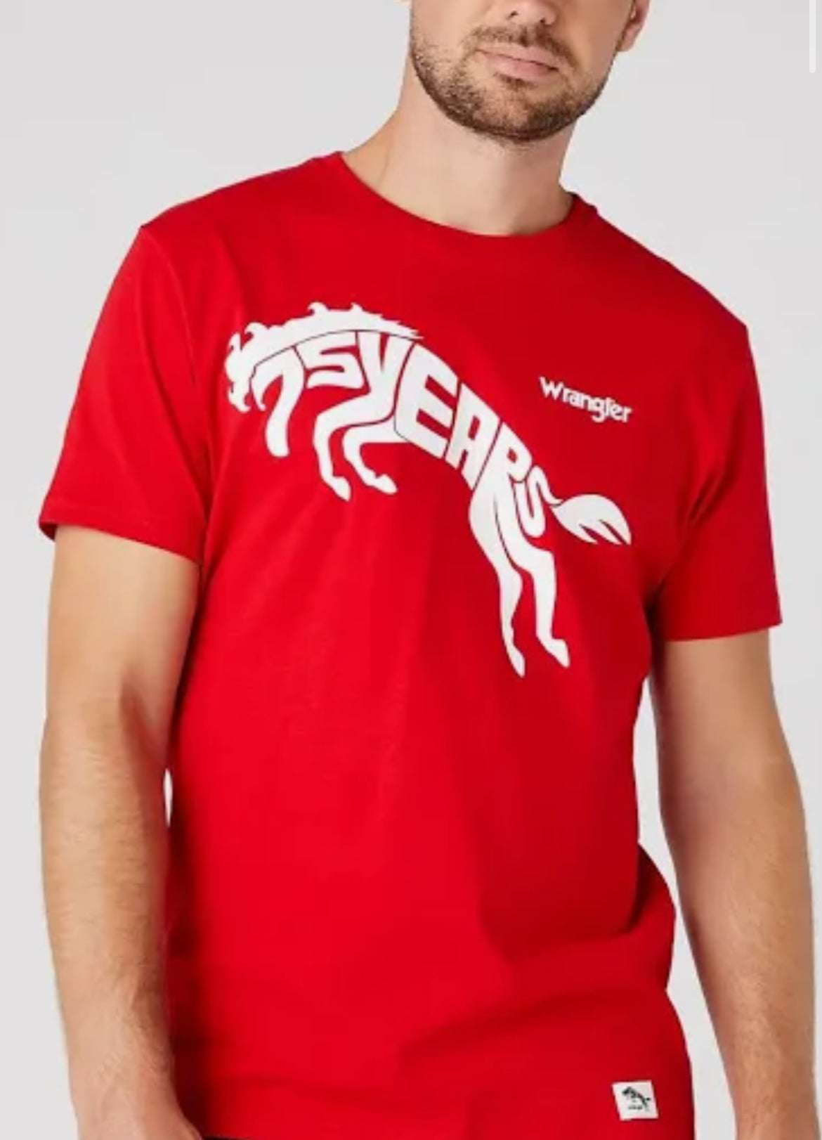 WRANGLER MENS 75TH ANNIVERSARY HORSE GRAPHIC T-SHIRT 112317970 Laherradurawwnc.com