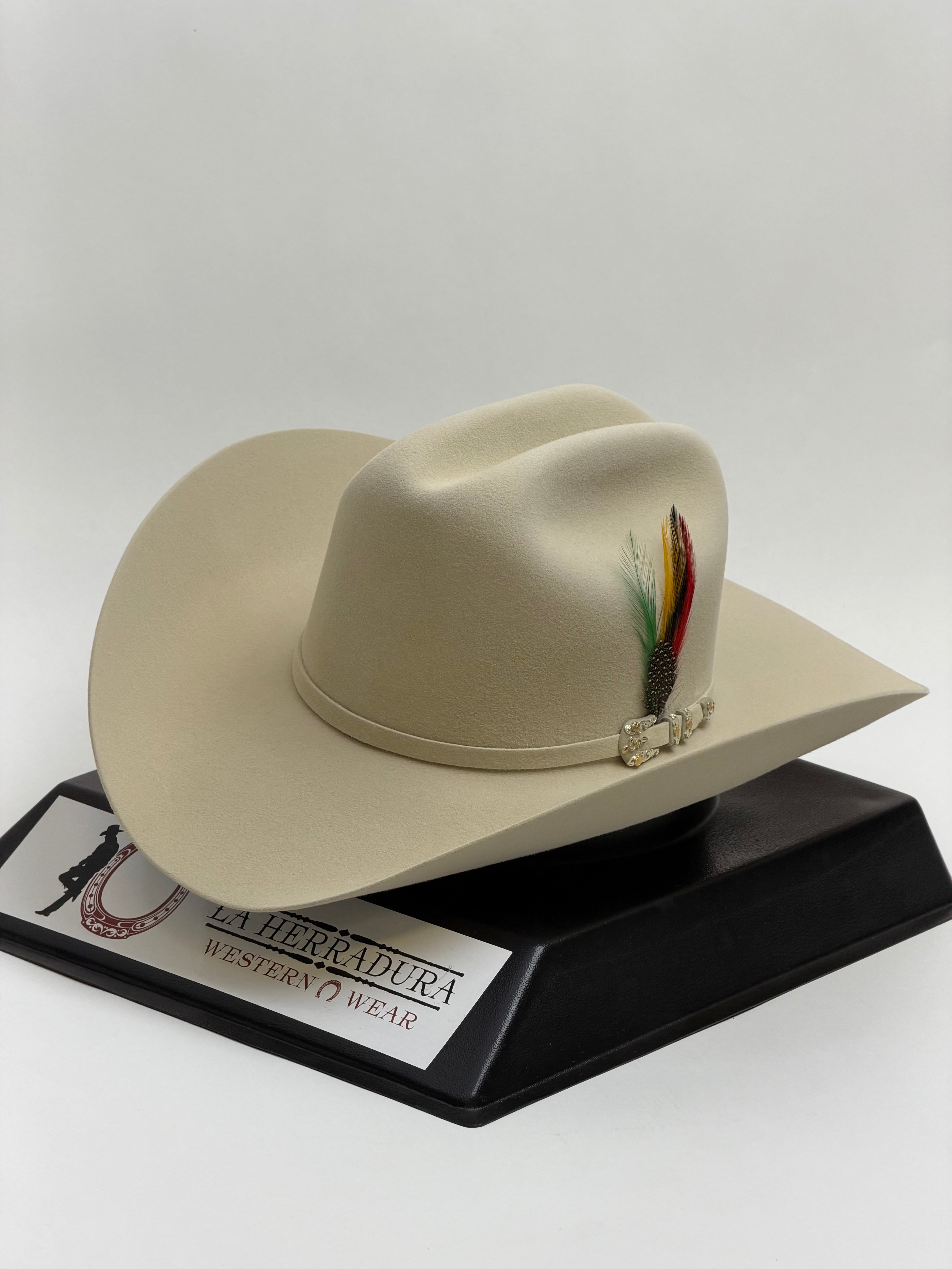 LARRY MAHAN´S 10X JERARCA COWBOY SOMBRERO PLATINO