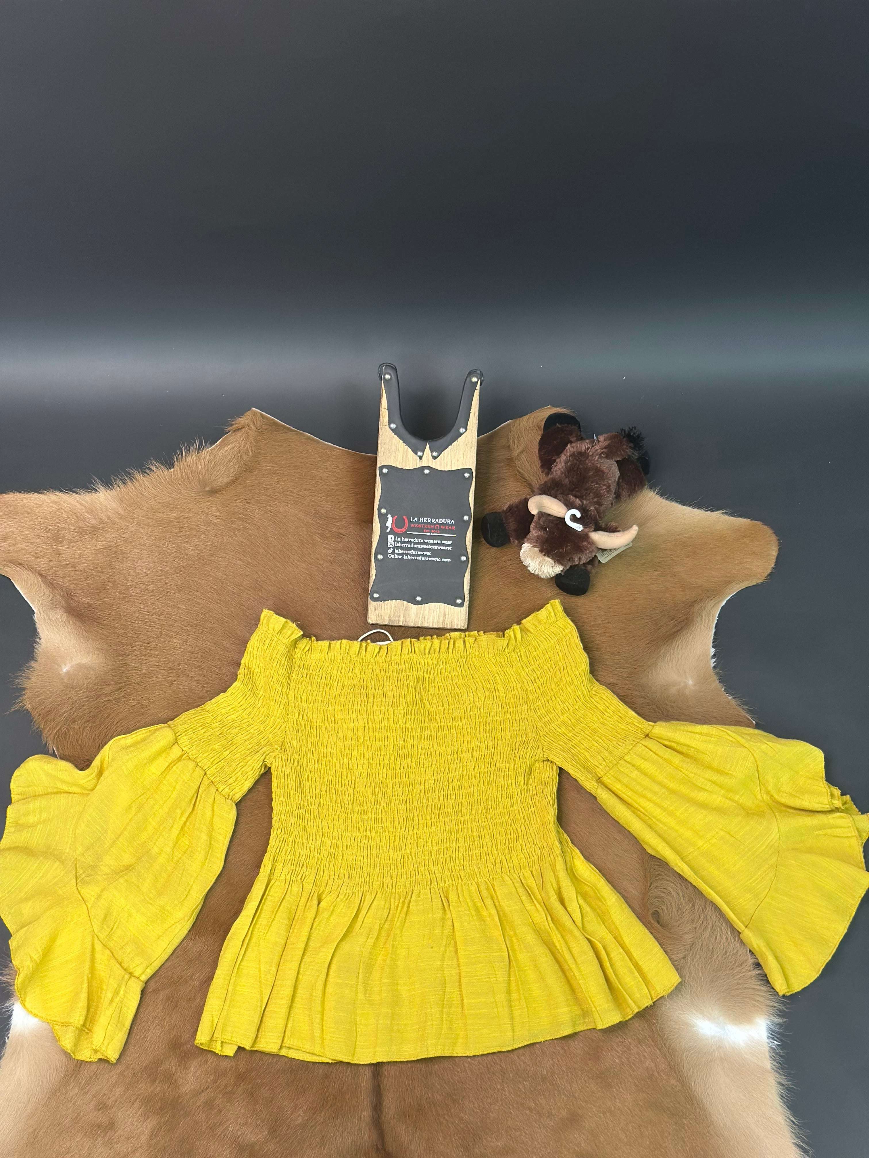FASHION EXPRESS WOMEN BLOUSE MUSTARD T7011 Laherradurawwnc.com