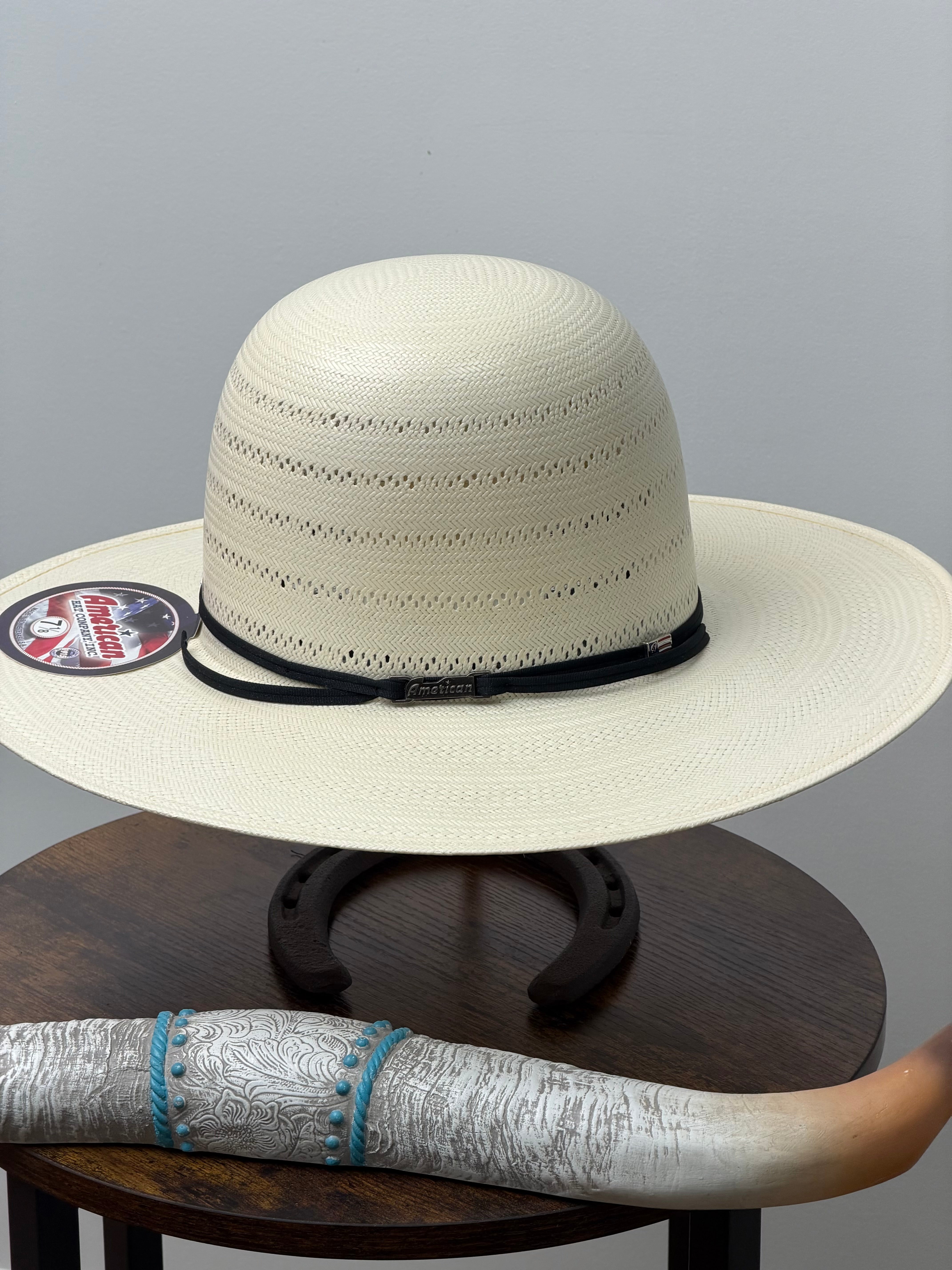 7410 AMERICAN HAT OPEN CROWN STRAW HAT STYLE