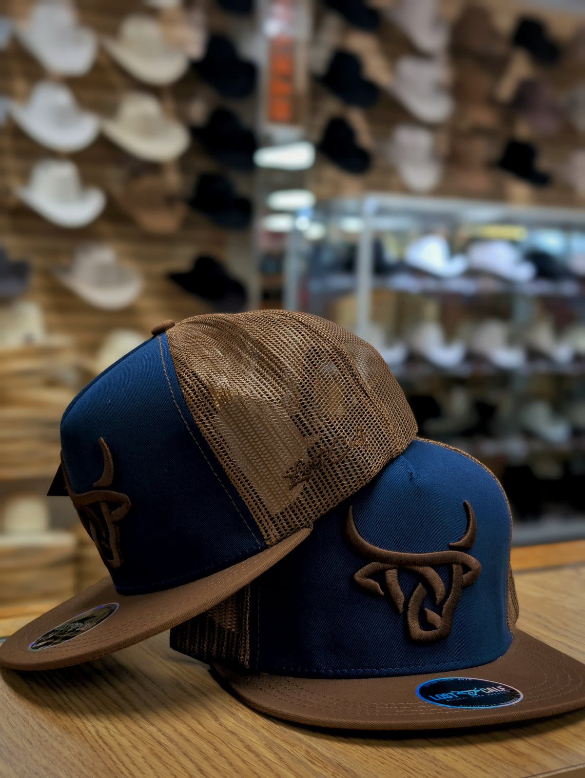 LOST CALF HARRIS FLAT BILL TRUCKER HAT