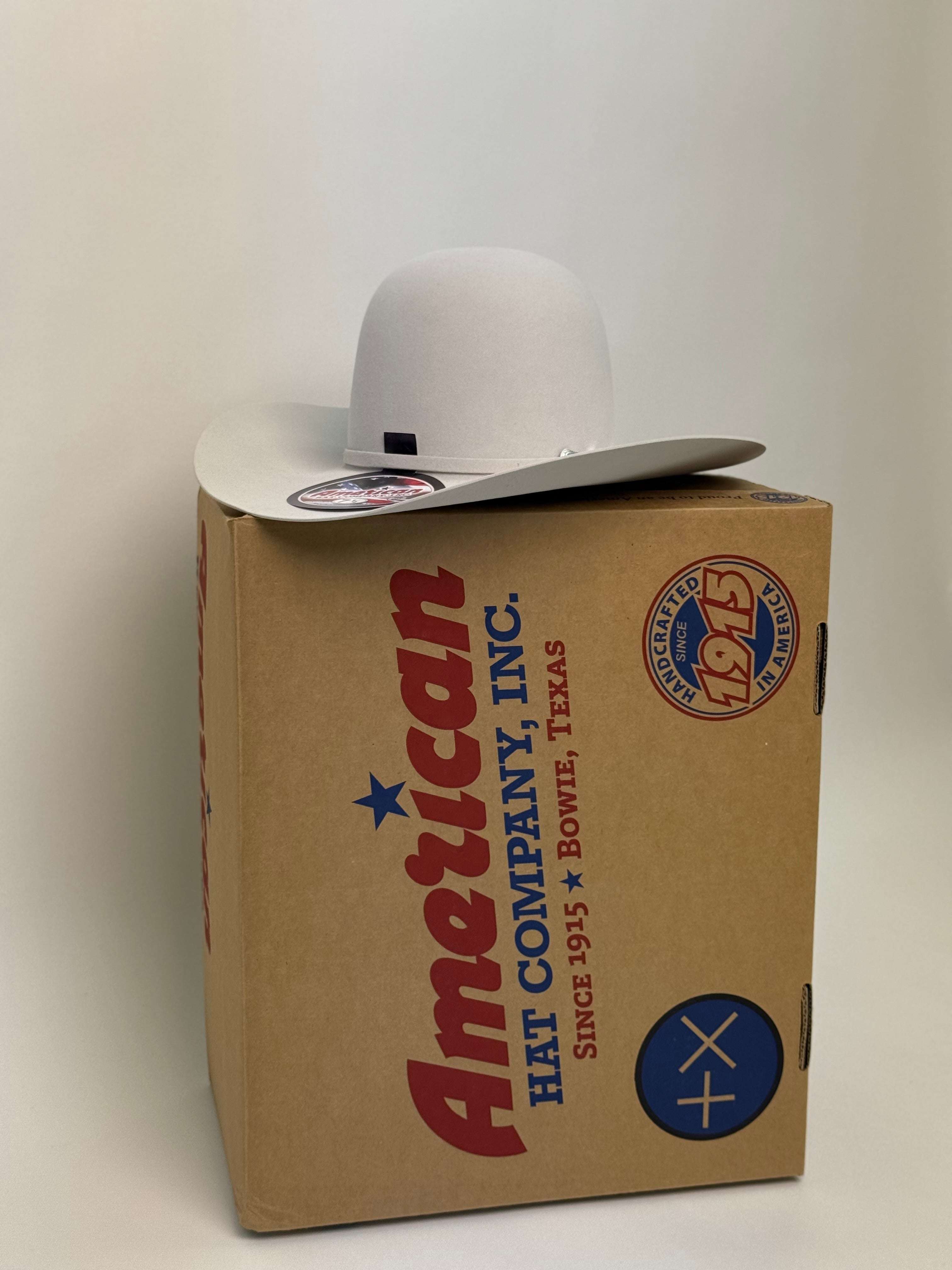 7X American Felt Hat Silver Sand Open Crown Laherradurawwnc.com