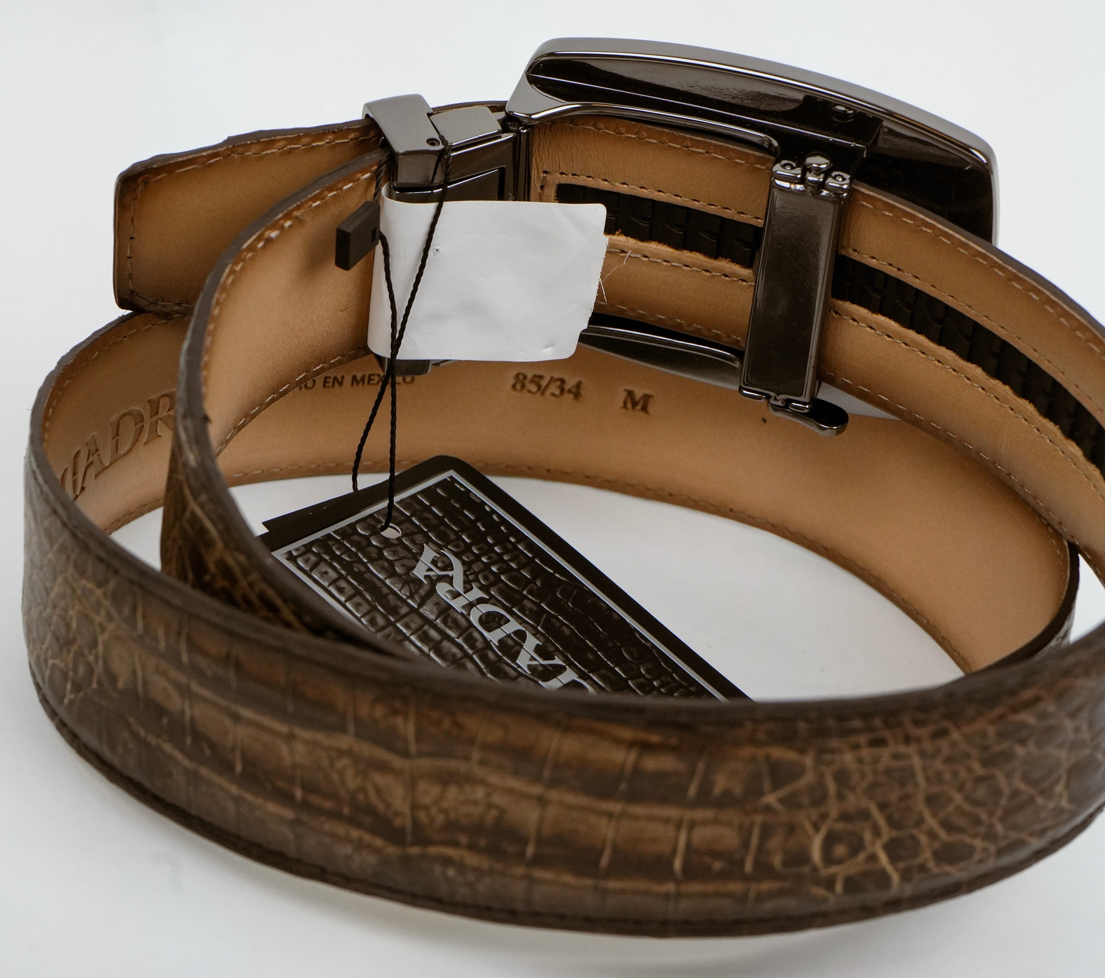 CUADRA BROWN CAIMAN BELT FUSCUS STRAUSS CAFÉ -BC480