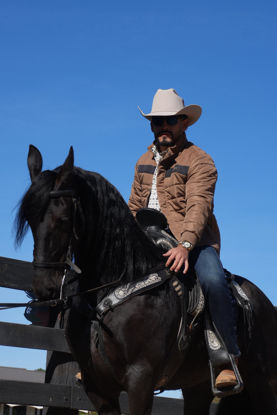 HOOEY MENS BAFF SHITAKE BROWN PUFFER FULL ZIP JACKET HJ147BR