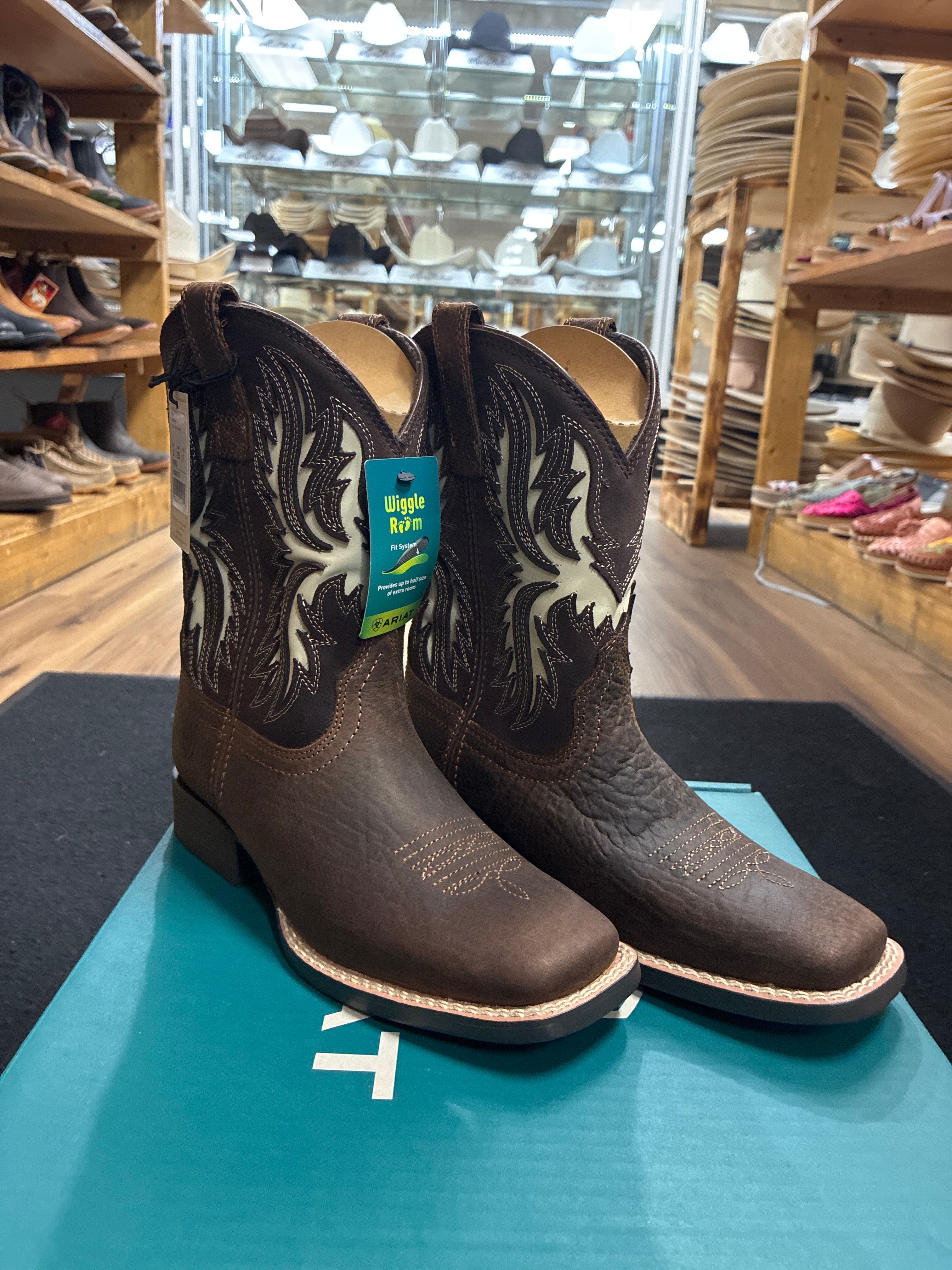 ARIAT KIDS DRIFTWOOD EARTH / ROYAL CHOCOLATE WIDE SQ TOE -10080273