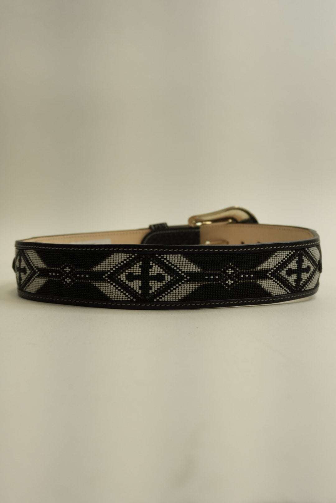 LA HERRADURA BLACK BELT 2 INCH AZTEC BLACK/WHITE NEW DESIGN Laherradurawwnc.com