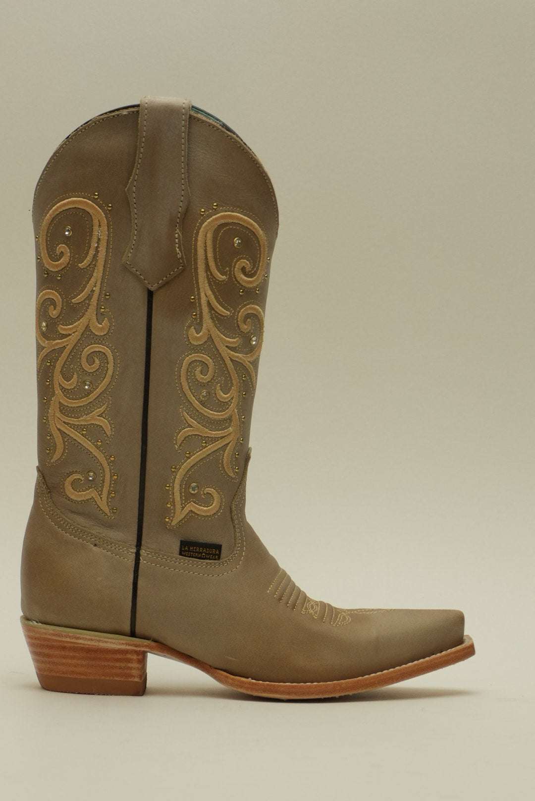 LA HERRADURA WOMEN VINTAGE RUST TALCO CREMA FULL SNIP TOE Laherradurawwnc.com