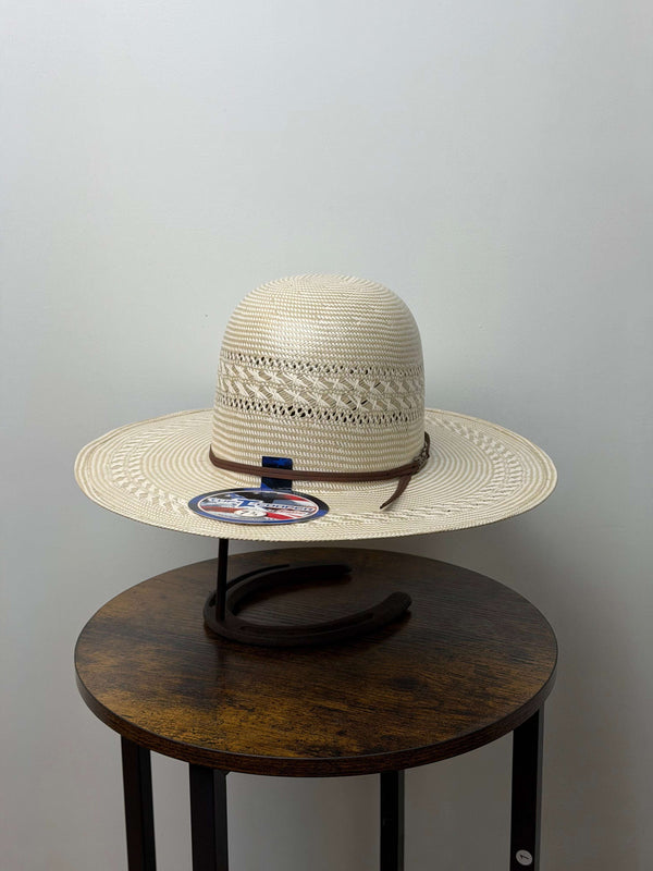 TC8810 SOMBRERO AMERICANO SOMBRERO DE PAJA ESTILO CORONA ABIERTA