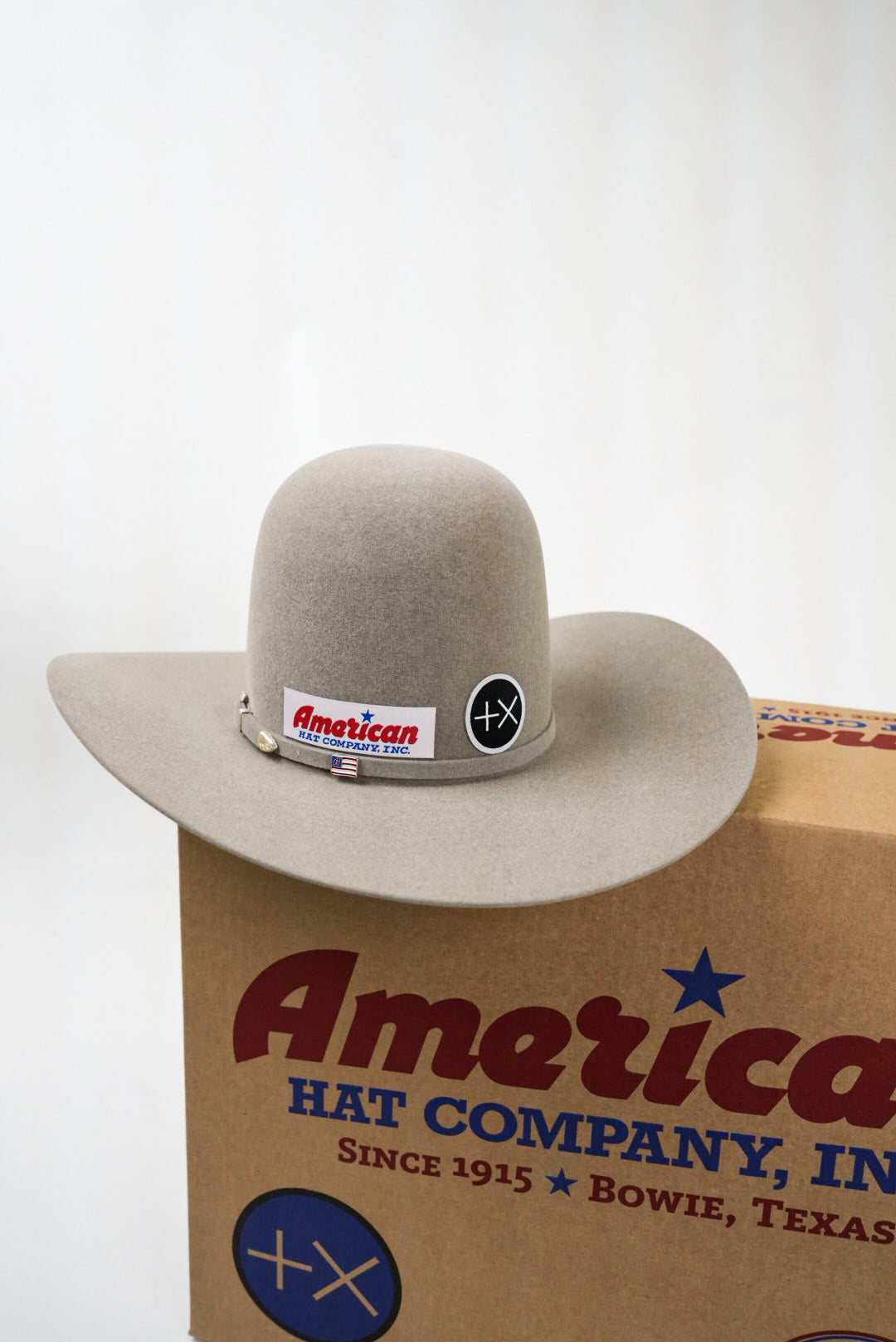 AMERICAN FELT HAT 40X OPEN CROWN NATURAL