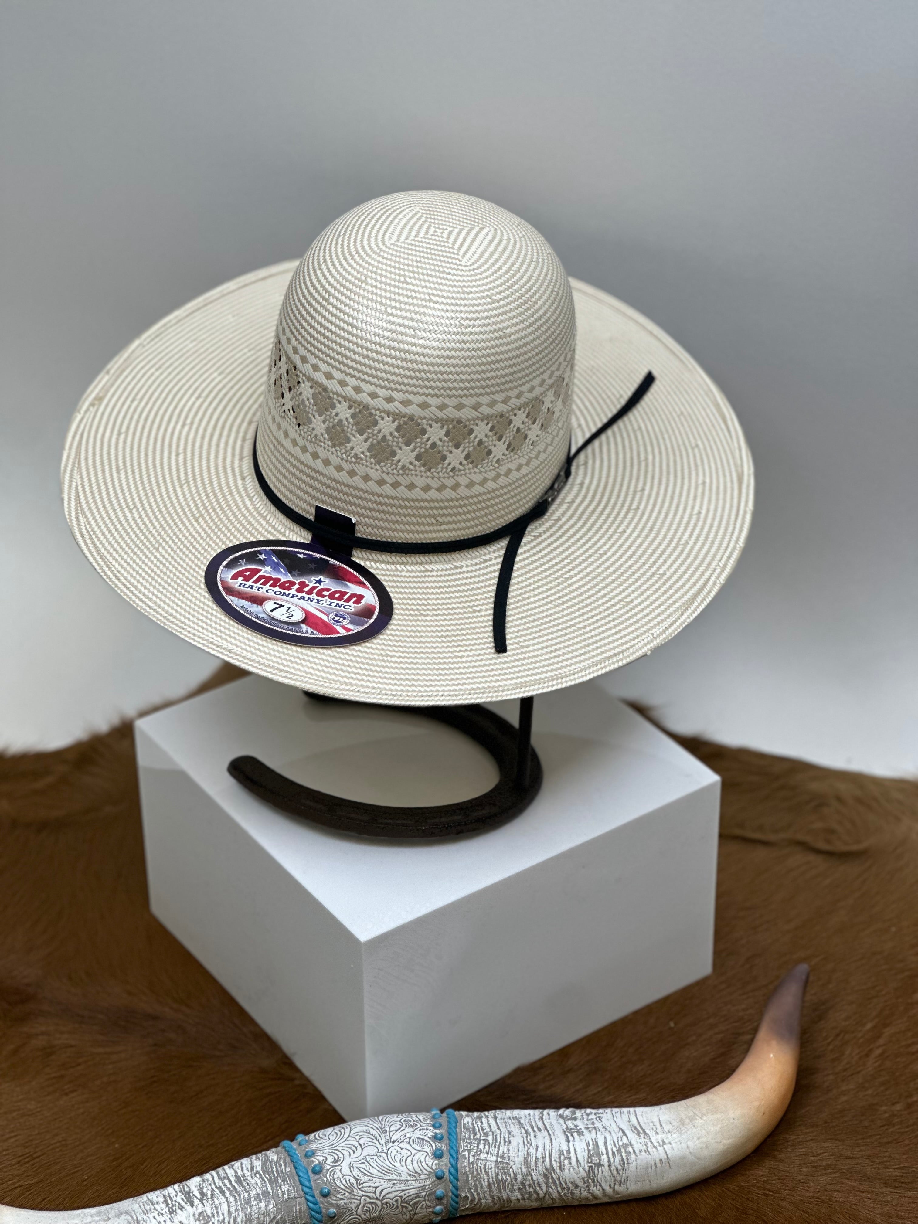1011 AMERICAN HAT OPEN CROWN STRAW HAT STYLE