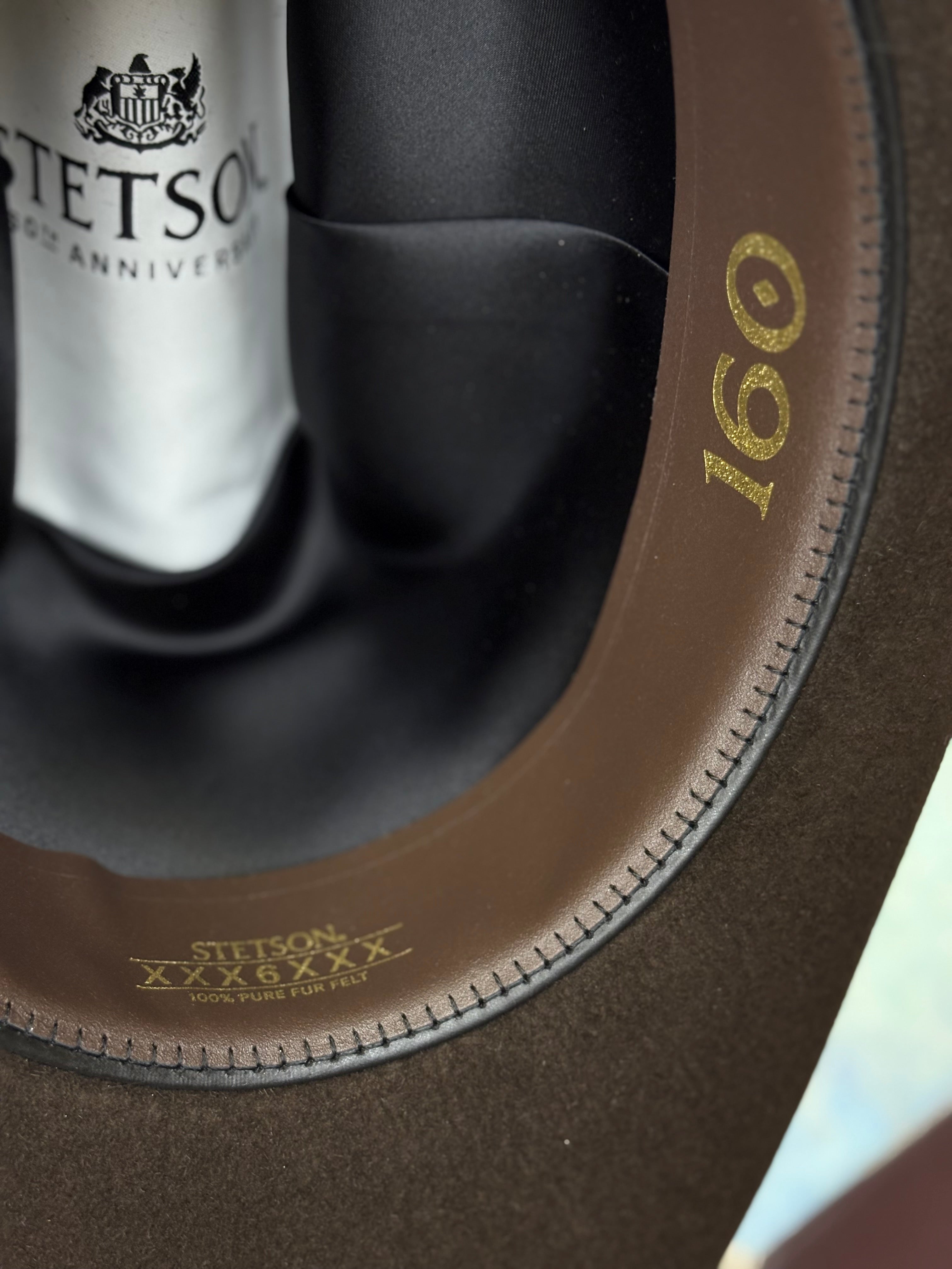 STETSON 6X CHOCOLATE COPA ALTA EDICION ESPECIAL 160TH ANNIVERSARIO