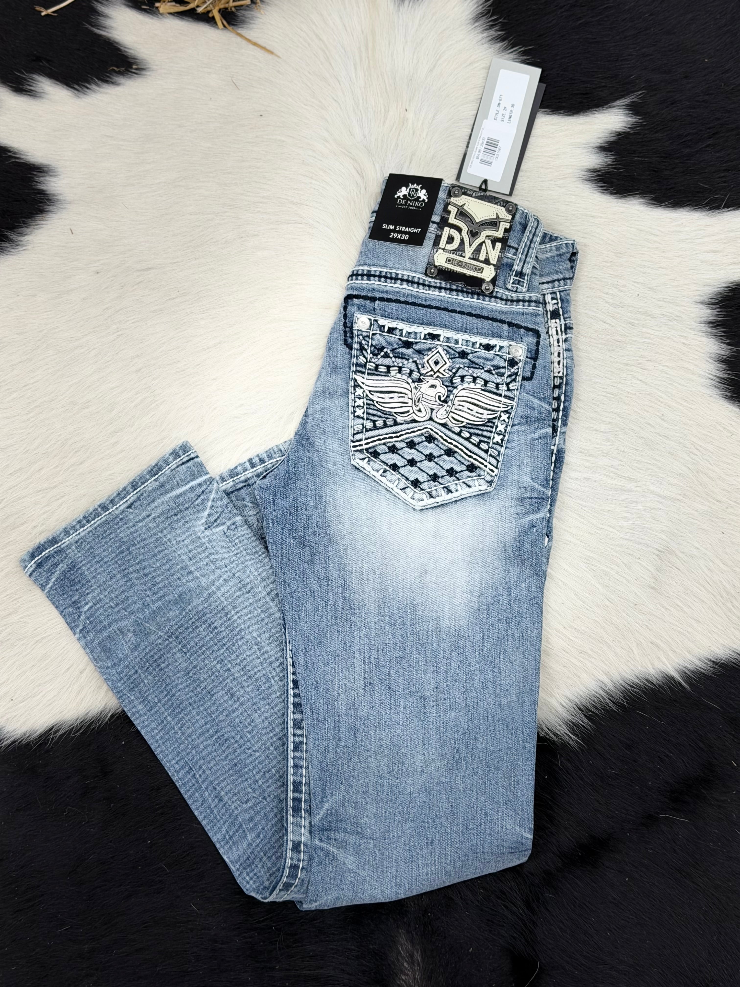 DE NIKO MENS JEANS SLIM STRAIGHT- DN-071